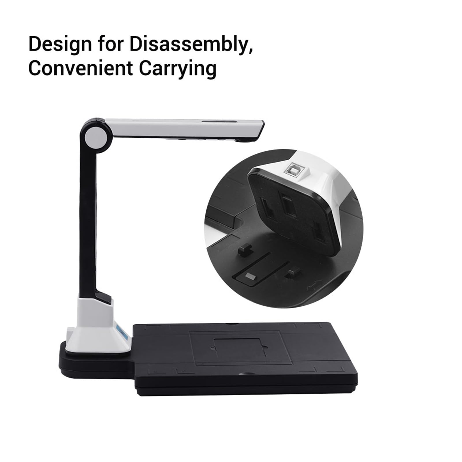 BK50 Portable 10MP A4 Document Scanner - High Resolution Book & File Scanner for Receipts, Invoices, Statements | Perfect for Office, Home & Travel Document Digitization