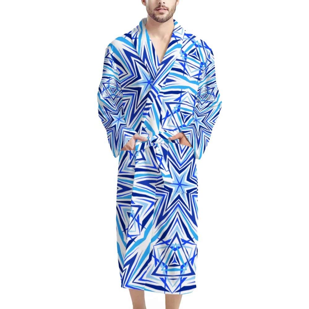AFPANQZ Men's Long Sleeve Bathrobe - Soft Waffle Knit Full-Length Lounge Robe for Home, Sleepwear & Relaxation - Perfect for Spa, Morning Coffee & Cozy Evenings