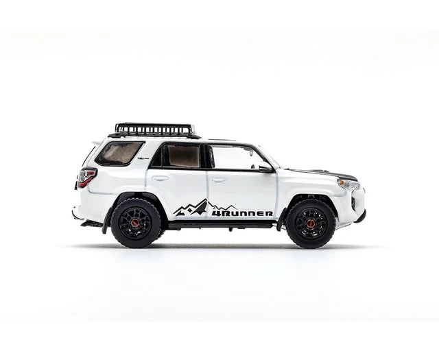 2022 Toyota 4Runner TRD Pro 1:64 Scale Die-Cast Model Car - White | Collectible Miniature SUV for Display, Gift & Toy Car Racing Scenes