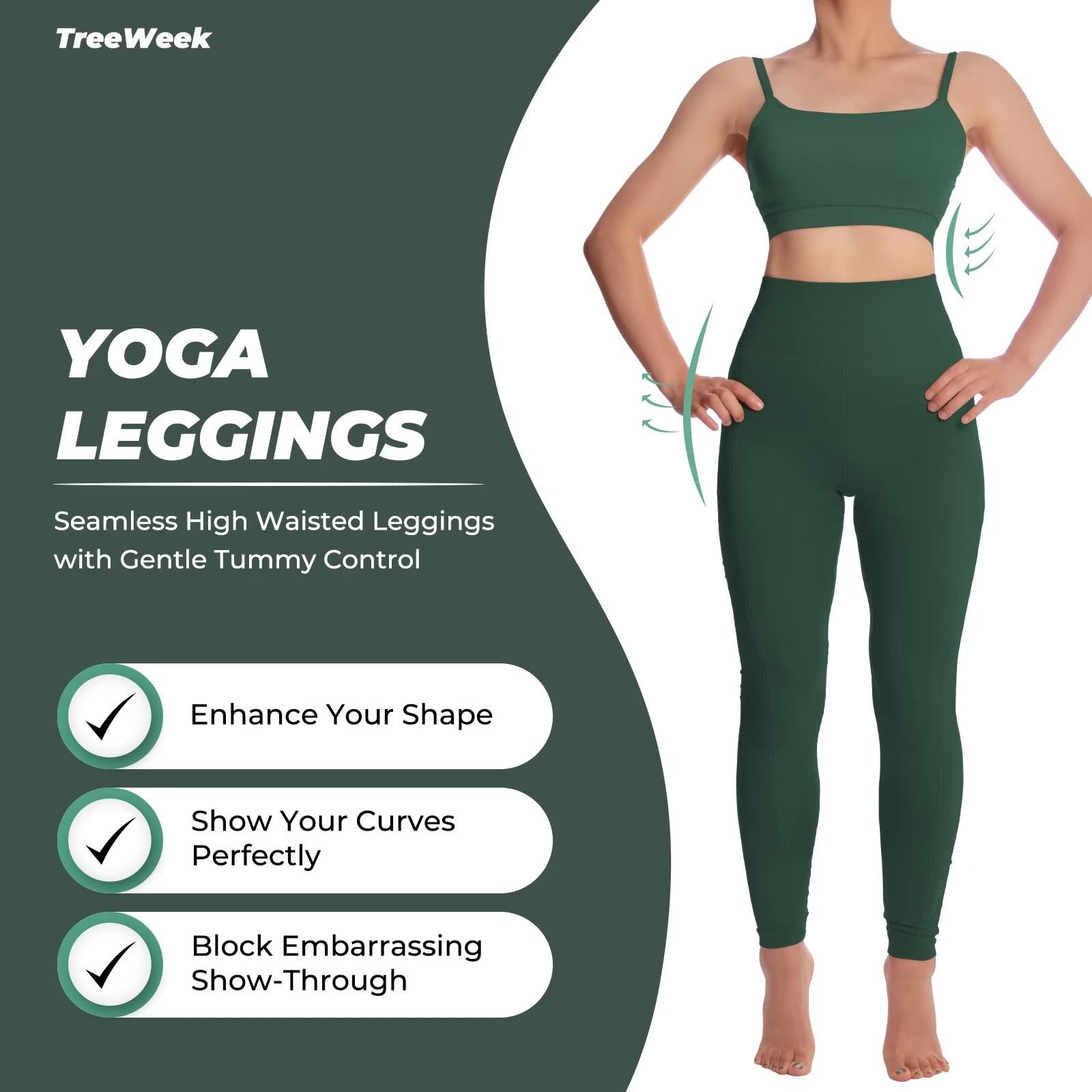 High Waist Seamless Leggings for Women - Tummy Control & Butt Lift Yoga Pants - No See Through, Squat Proof Workout Leggings for Gym, Running & Everyday Wear