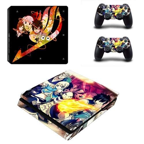 Anime Fairy Tail PS4 Pro & Slim Skin Sticker Decal Set - Premium Vinyl Console & Controller Skins for Sony PlayStation 4 - Perfect for Gaming Enthusiasts & Anime Fans