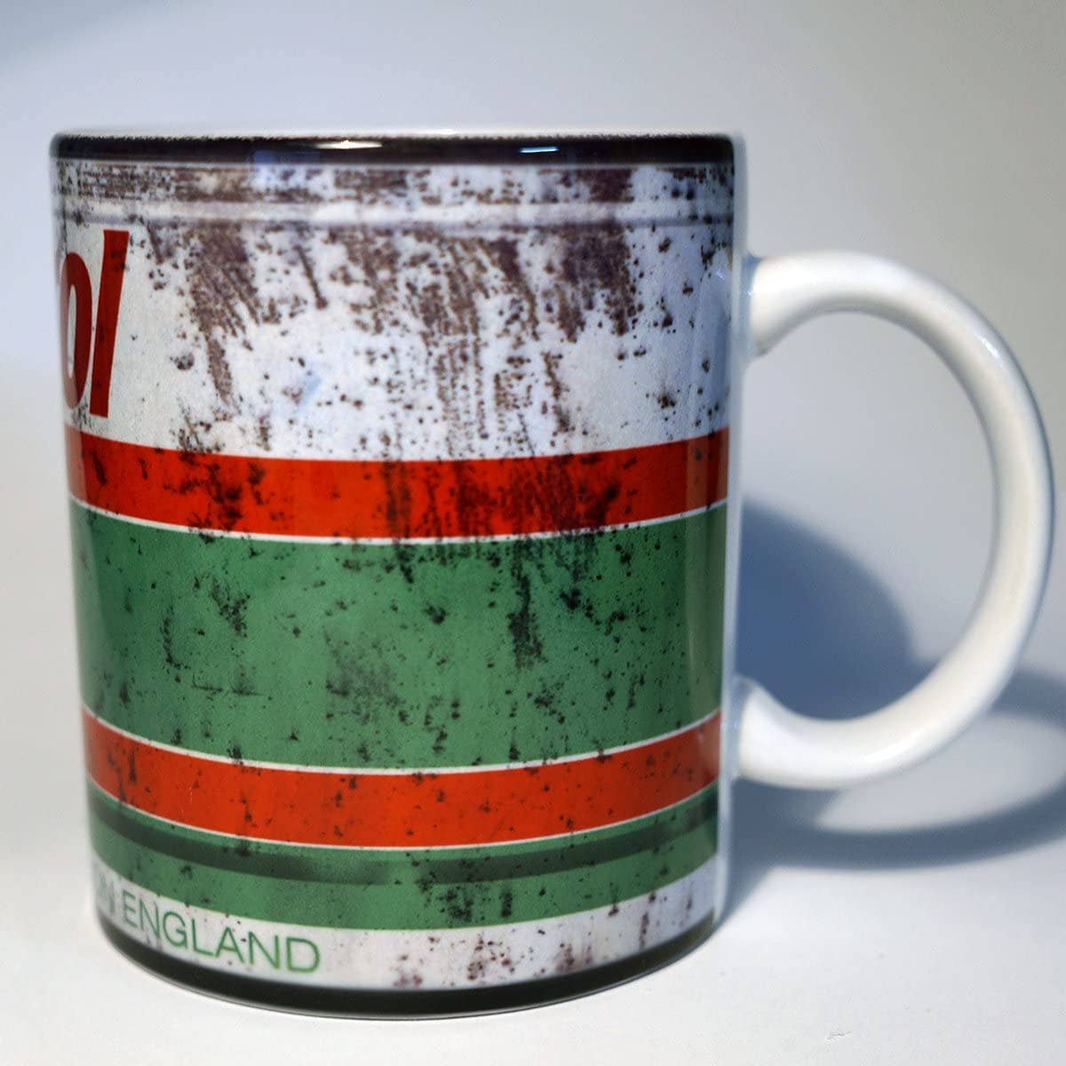 Castrol Motor Oil Can Coffee Mug - 12oz Ceramic Novelty Cup for Car Enthusiasts - Perfect for Gifts, Office Use, and Automotive Decor