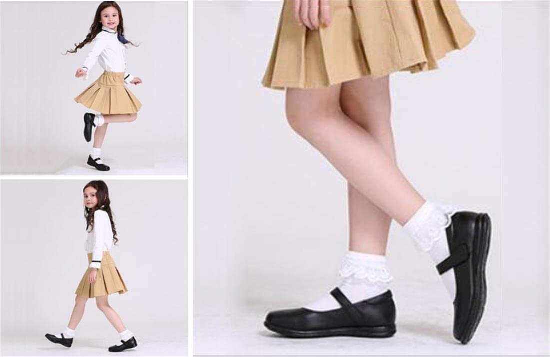 Girls Flat Oxford School Shoes - Comfortable Uniform Dress Shoes for School & Formal Wear | Perfect for Class, Church & Special Occasions