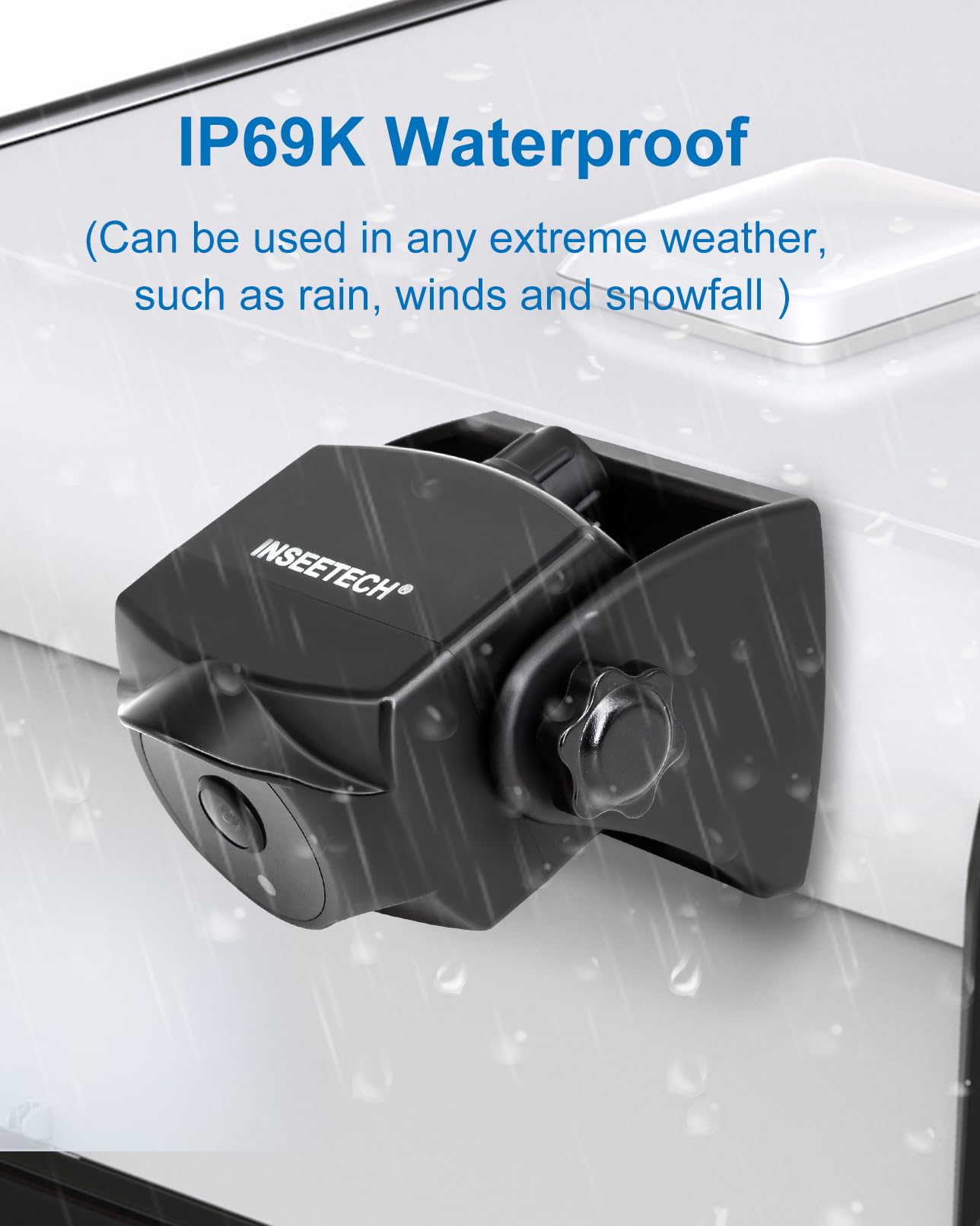 INSEETECH 1080P Magnetic Wireless Backup Camera with 90-Day Standby Battery - Waterproof Front/Rear View Camera for Trailers, Boats, RVs, Trucks & Cars - Compatible with iPhone, iPad & Android - Perfect for Safe Parking, Hitching & Towing