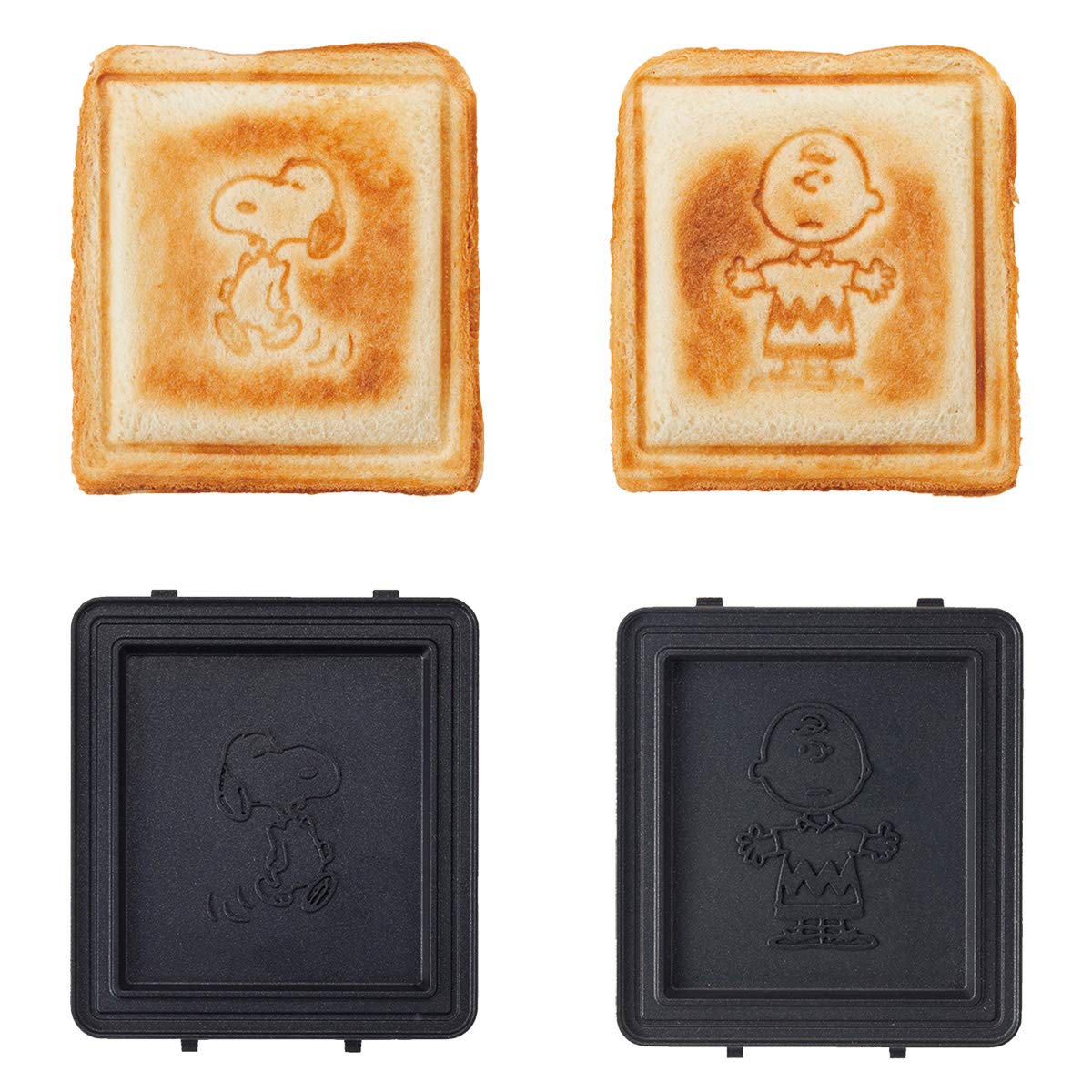BRUNO Peanuts Hot Sandwich Maker BOE069-ECRU Japanese Import for Breakfast, Snacks & Party Food