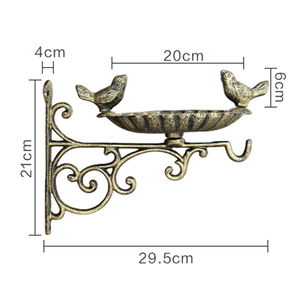 Premium Hummingbird Feeder for Outdoor Garden - Hanging Bird Feeder with Iron Tray & Wall Bracket (29.5x21cm) - Attract Wild Birds to Your Backyard - Perfect for Garden Decoration & Bird Watching