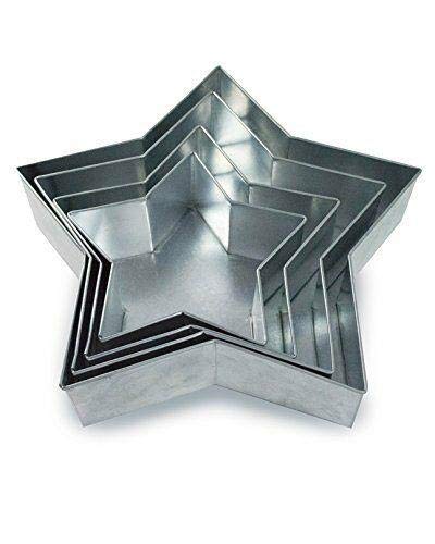 XDE 4-Piece Star-Shaped Cake Molds Set - Premium Baking Supplies & Bakeware for Home Bakers | Perfect for Birthday Cakes, Christmas Desserts, and Party Treats