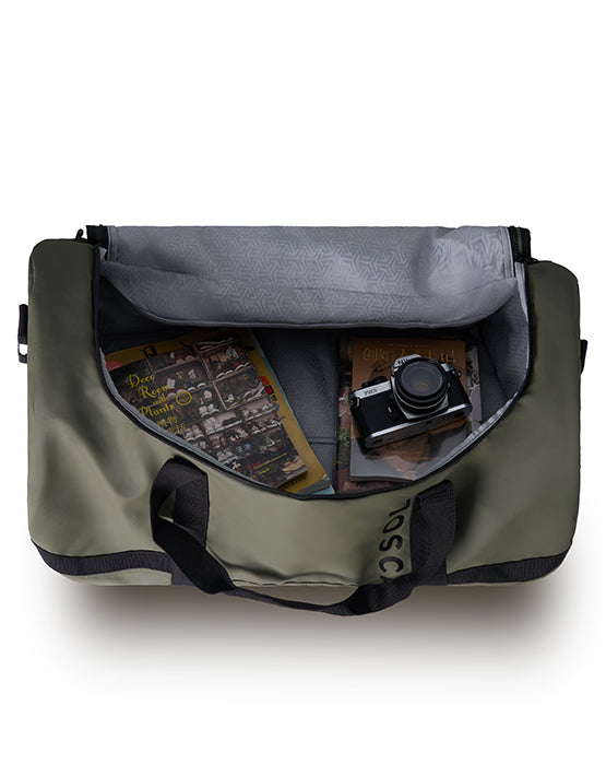 TOSCA Delta TCA973 Barrel Duffle Bag - Khaki Color, Large Travel Duffel for Gym, Sports, Weekend Trips & Outdoor Adventures