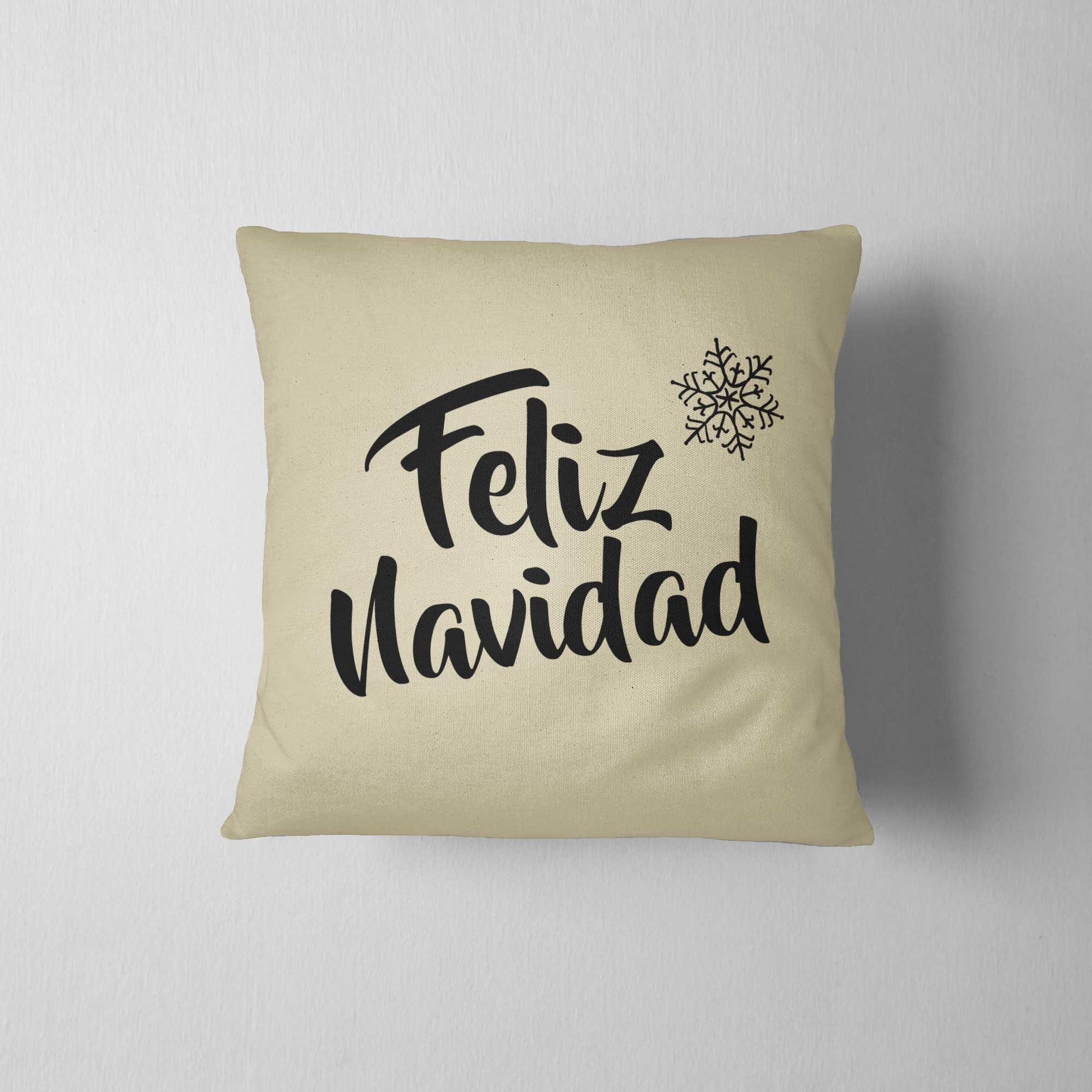 Feliz Navidad Christmas Decorations - Festive Holiday Throw Pillows & Covers for Sofa, Bed, Home Decor - Perfect for Xmas Tree, Fireplace & Party Decor