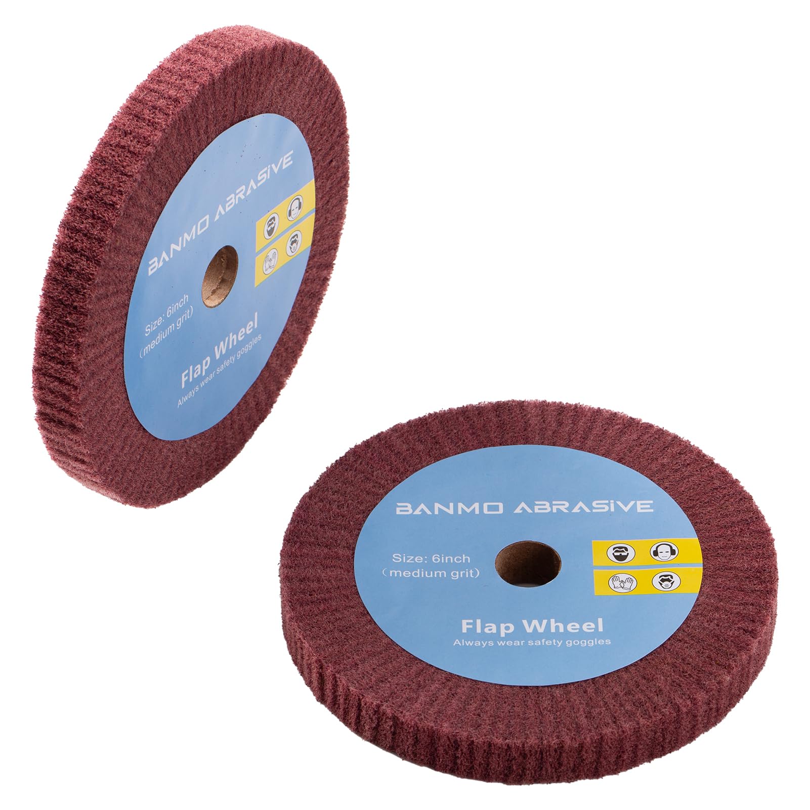 6 Inch Bench Grinder Polishing Wheel - 320 Grit Tight Weave for Metal, Copper & Finishing | 19mm Thick Non-Woven Burnishing Wheel | Perfect for DIY Projects, Jewelry Making & Metal Restoration