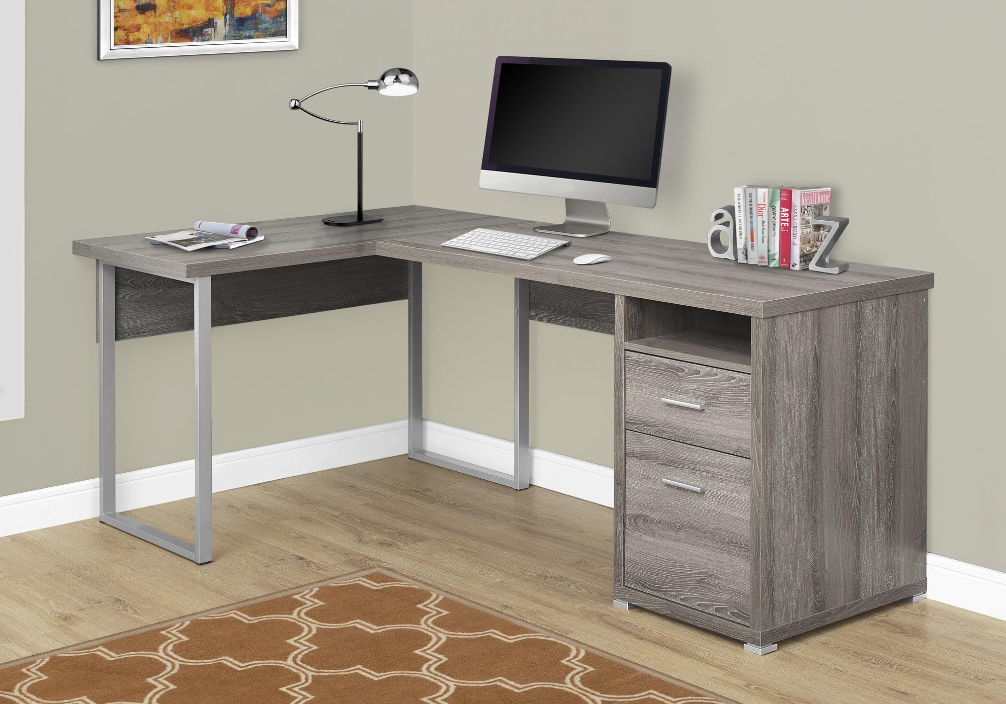 Monarch Specialties I 7255 L-Shaped Computer Desk - 80