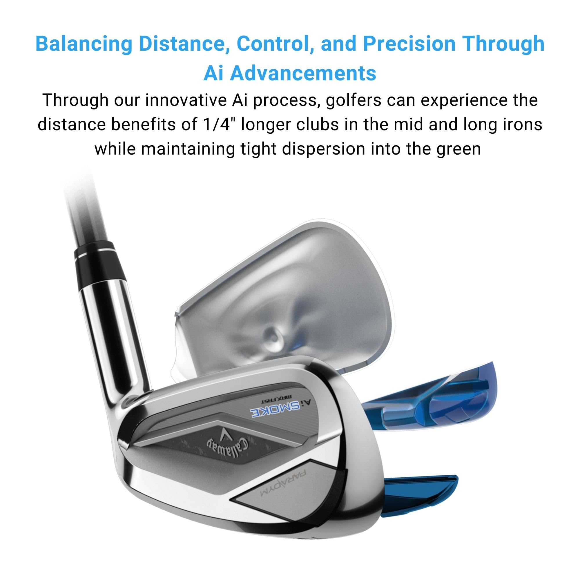 Callaway Golf Paradym AI Smoke Max Fast Iron Set - Premium Golf Clubs for Distance & Accuracy | Perfect for Driving Range & Tournament Play