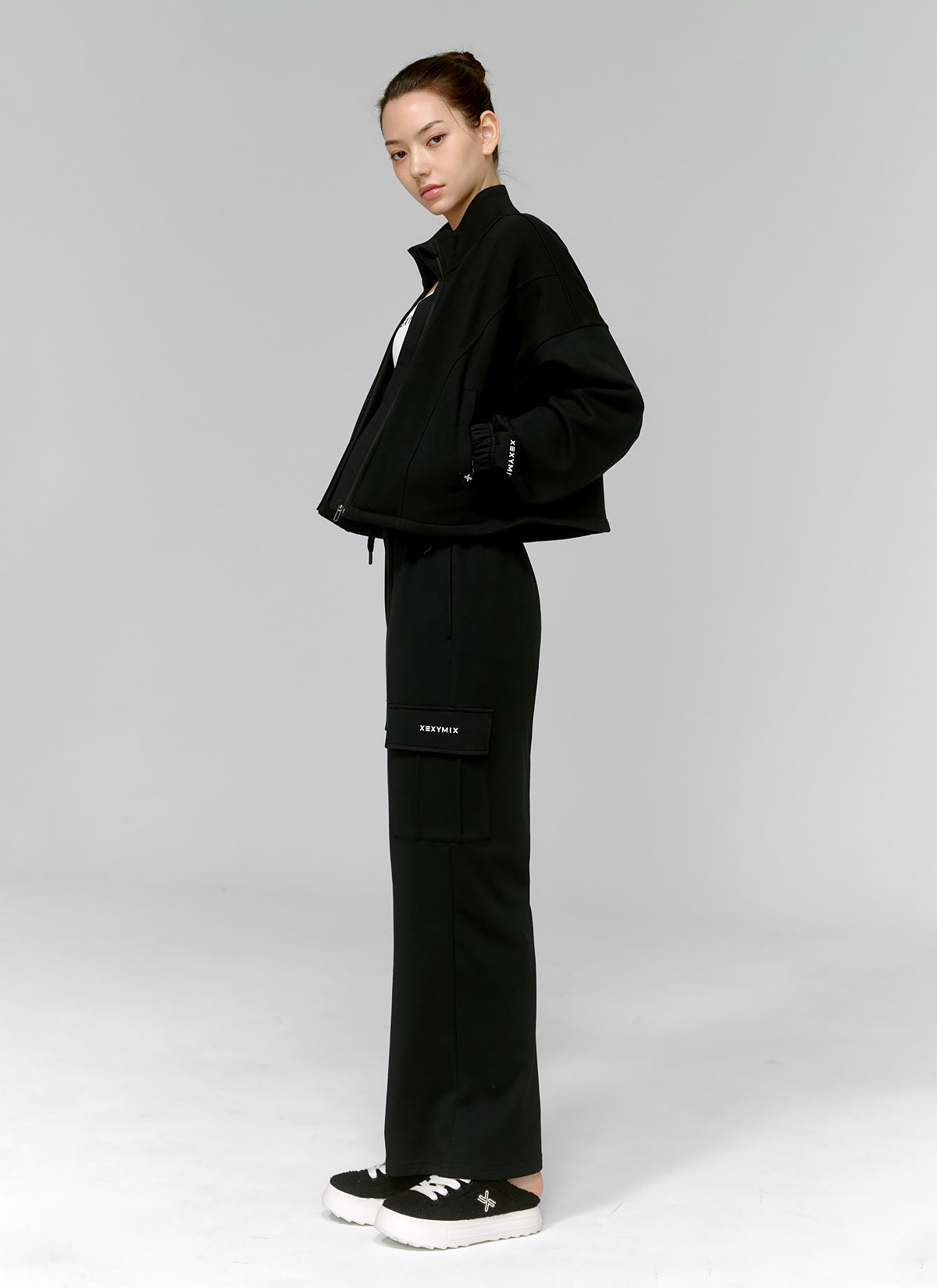 Soft Cotton Fluffy Cargo Wide Leg Pants for Women - Comfortable Loungewear & Streetwear Fashion