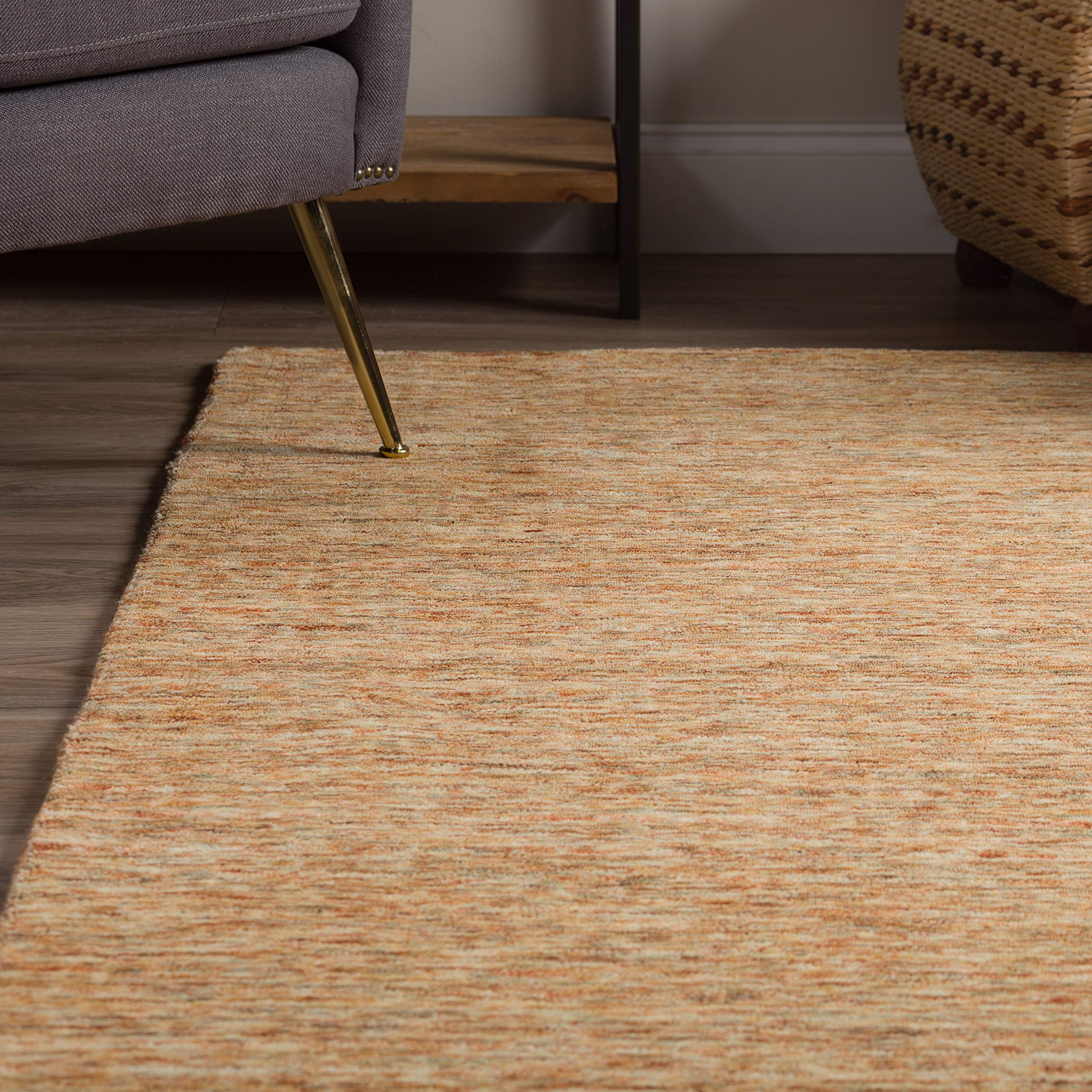 Addison Rugs Heather Area Rug 5x7.6 Feet, Soft Non-Slip Living Room Rug, Paprika Red Modern Design - Perfect for Bedroom, Living Room & Home Decor