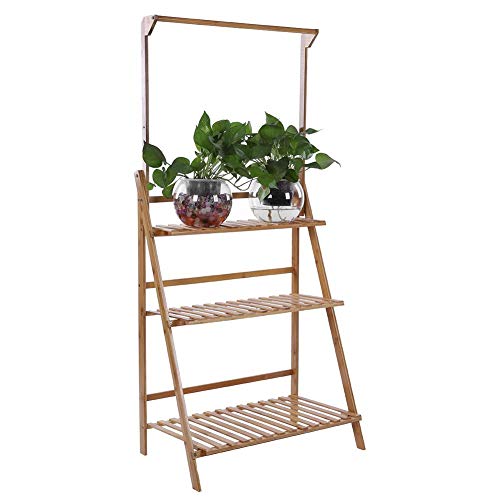 Jadpes Multi-Layered Wooden Flower Stand - 3-Tier Storage Rack for Potted Plants, Succulents & Home Decor | Perfect for Living Room, Office & Indoor Gardening