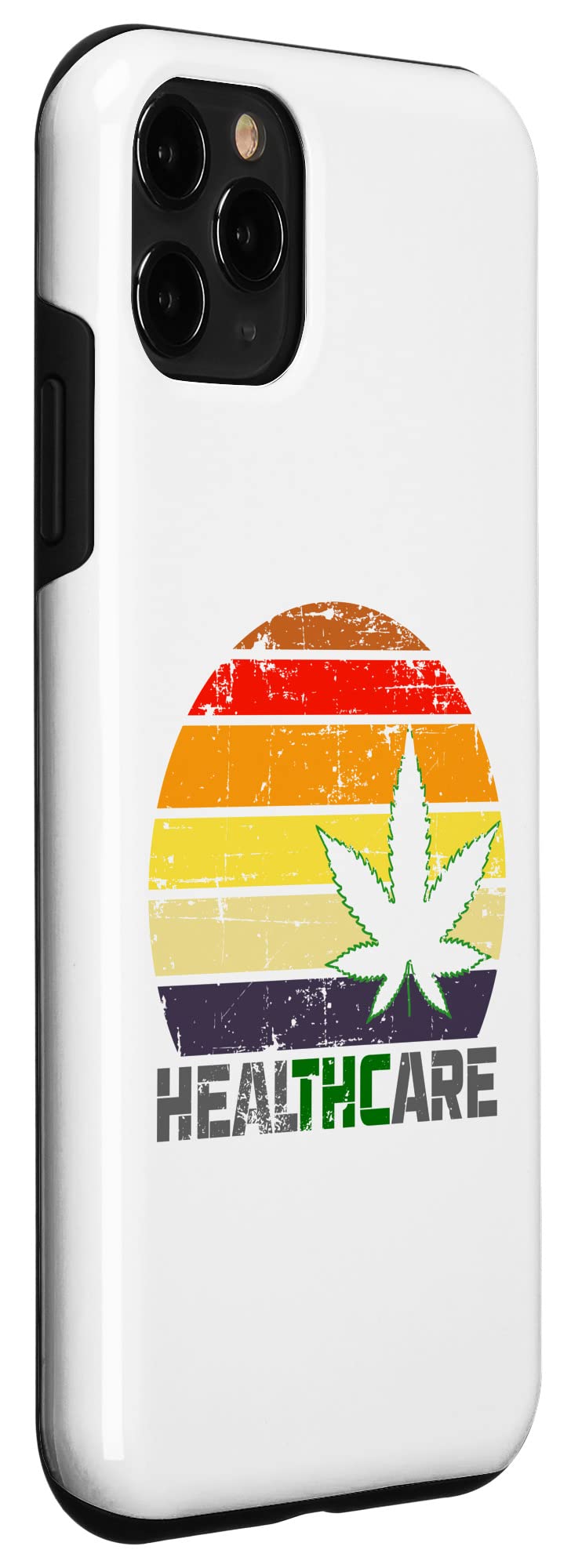 iPhone 11 Pro Case - THC & Medical Marijuana Themed Retro Sunset Design - Durable Protective Cover for Healthcare & Cannabis Enthusiasts - Perfect for Dispensaries, 420 Events & Daily Use