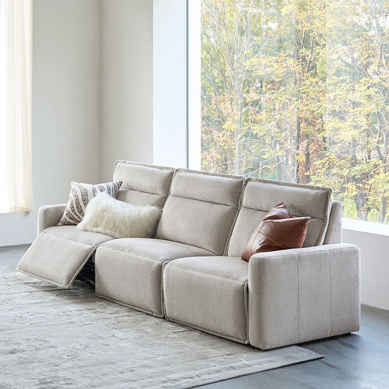 Essentia Power Reclining Corner Sofa - Easy Care Fabric Sectional Couch with USB Charging for Living Room, Home Theater & Family Room Comfort