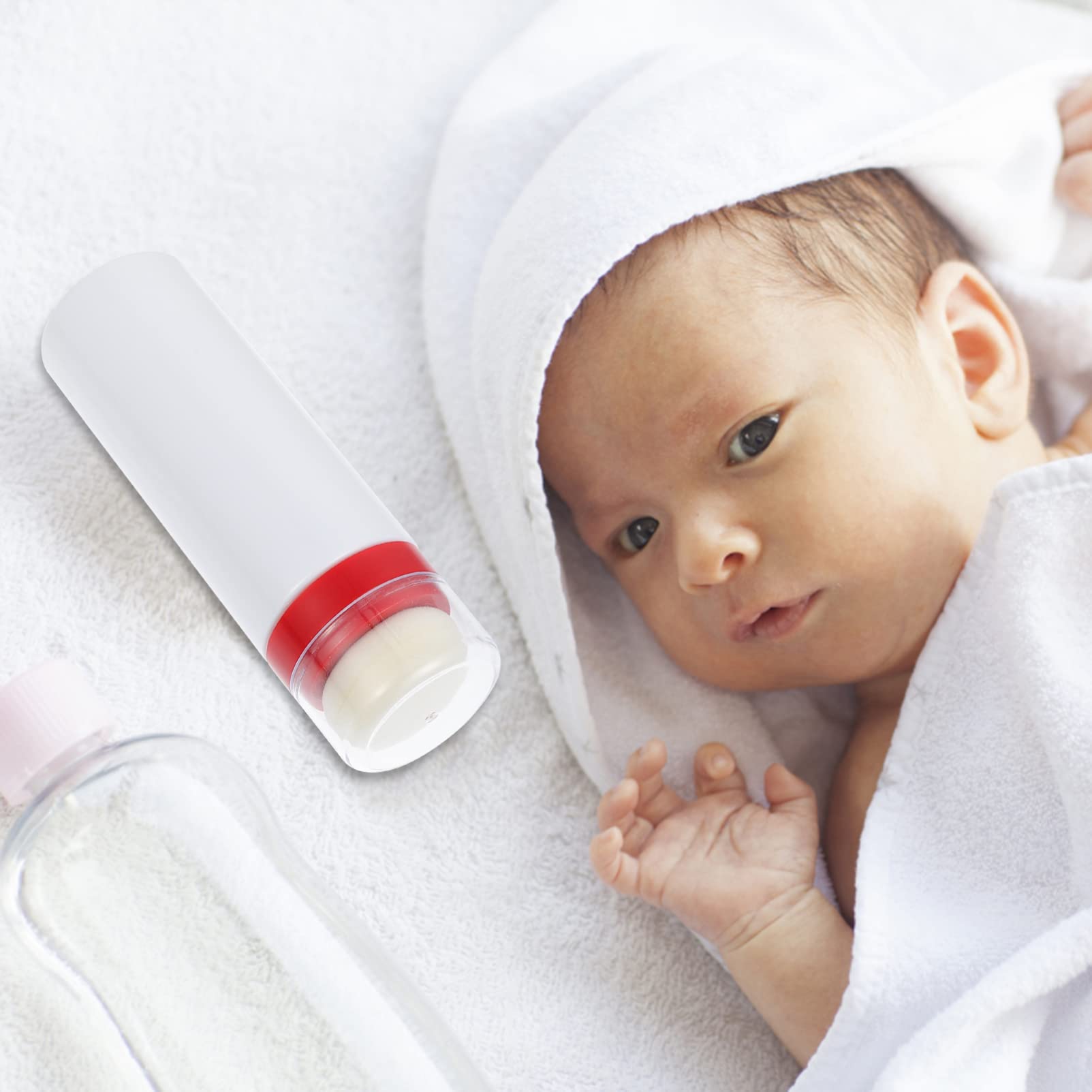 3pcs Baby Powder Puff Box Set - Portable Talcum Powder Dispenser for Infants & Kids | Travel-Friendly Body Powder Container & Makeup Powder Case | Ideal for Diaper Bags, Nursery, and On-the-Go Use
