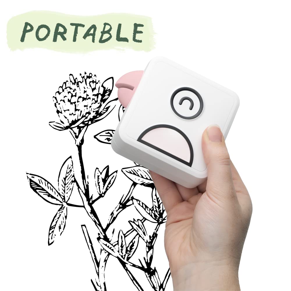 Poooliprint L2 Inkless Pocket Printer - Bluetooth Mini Thermal Printer for iPhone & Android | Print Sticky Notes, Photos, Labels & Lists | Perfect for Journaling, DIY Projects & Home Organization (Pink)