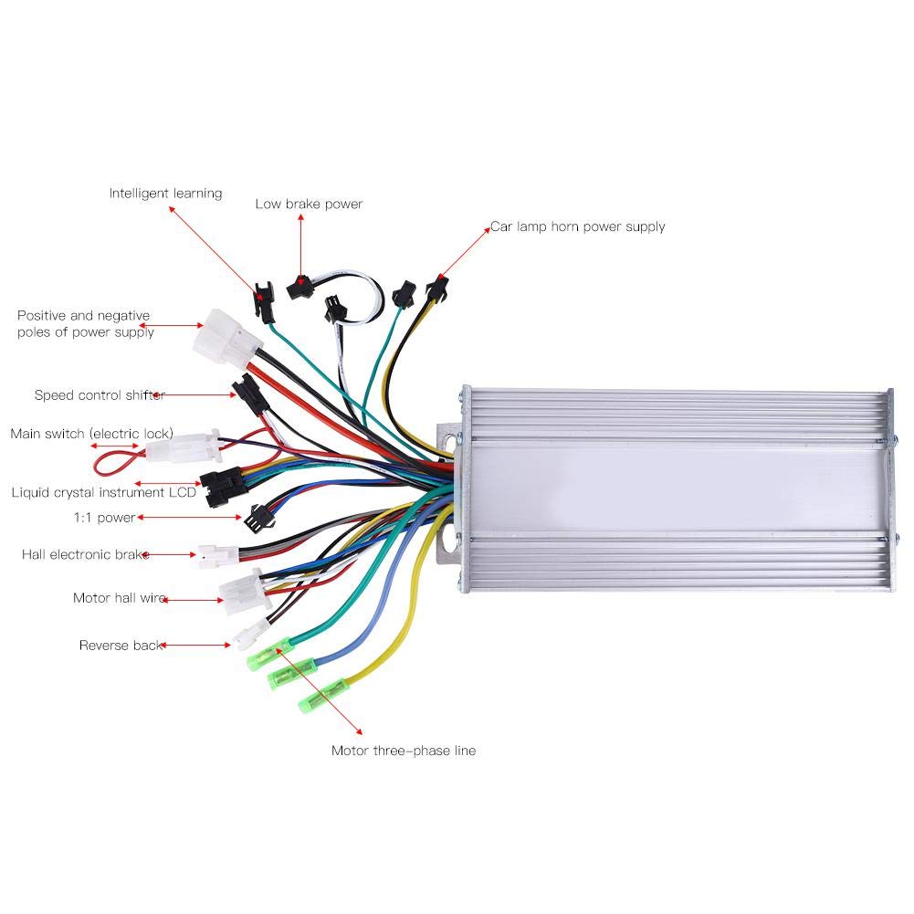 48V 1000W Brushless E-Bike Controller Kit with Waterproof LCD Display for Electric Bicycles & Scooters