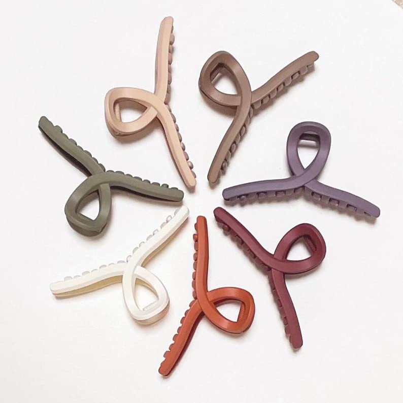 BELICIA Extra Large Acrylic Hair Claw Clip - 11cm Matte Finish Hair Claw for Thick Hair - Strong Hold Hair Accessories for Women - Perfect for Ponytails, Buns & Updos - Multicolor