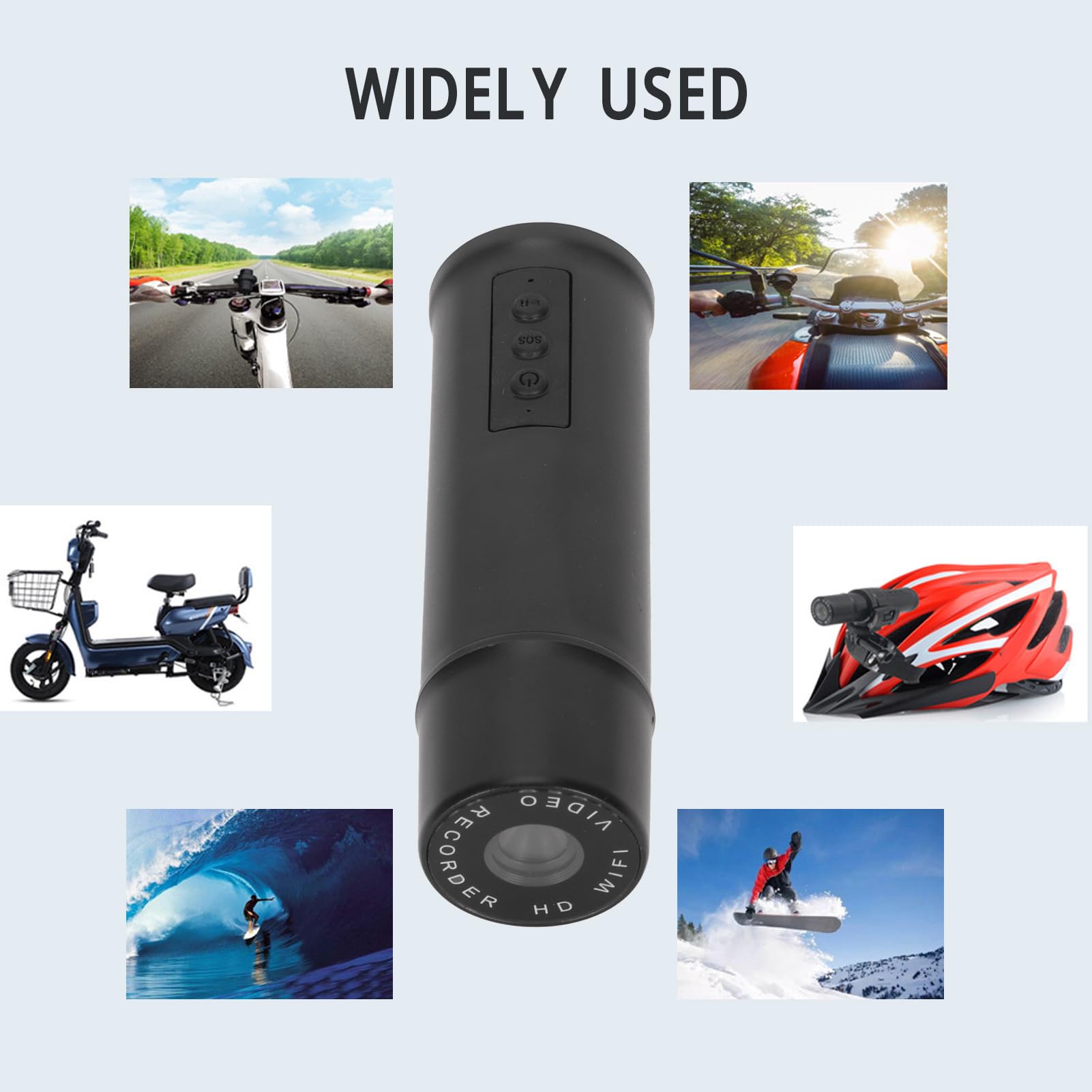 Dpofirs 1080P Motorcycle Dash Cam - Front & Rear, 120° Wide Angle for Outdoor Riding
