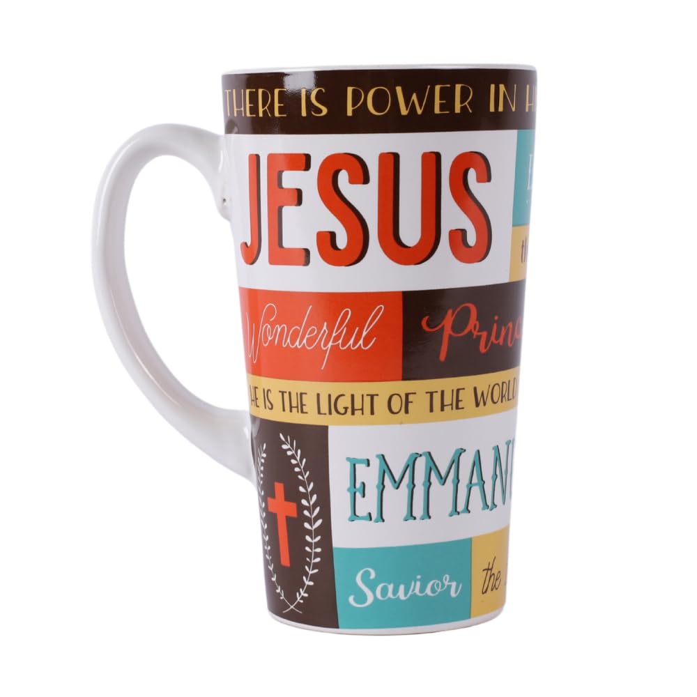Inspirational Jesus Coffee Mug - 16oz Ceramic Cup for Hot & Cold Drinks | Religious Gift for Women | Microwave & Dishwasher Safe | Perfect for Bible Study & Prayer Time