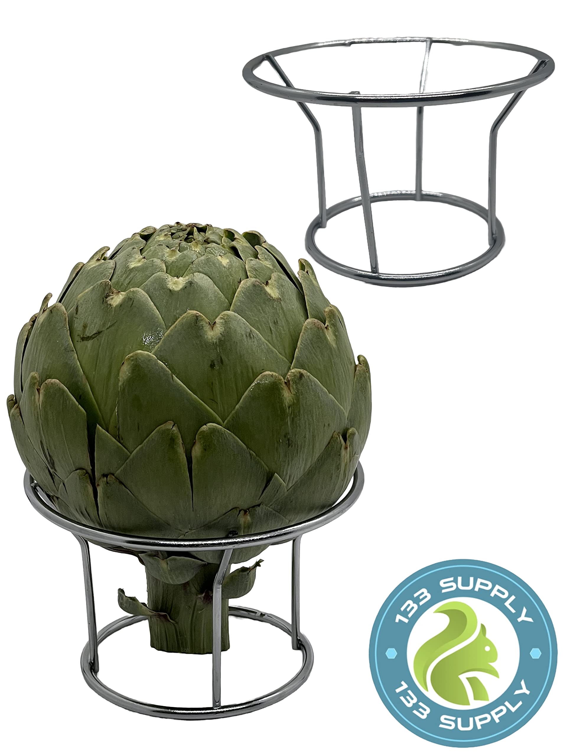 2-Pack Stainless Steel Artichoke Steamers - Durable Cooking Stands for Steaming Artichokes in Pots, Perfect for Kitchens & Healthy Cooking | Great for Artichoke Lovers, Vegan Meals & Dinner Parties