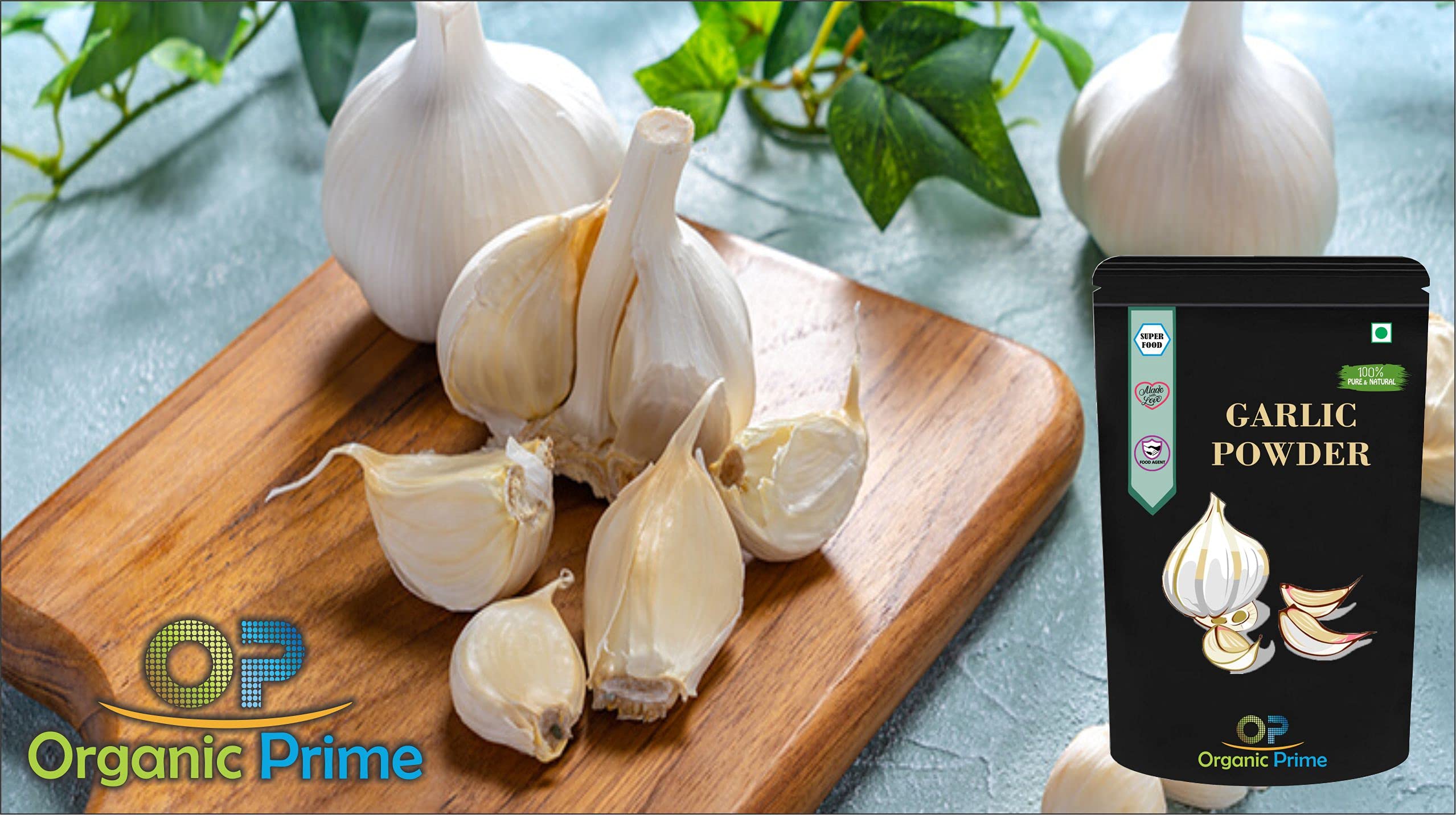 Organic Prime Garlic Powder - Dehydrated, Ready to Use, 500g | All-Natural Seasoning for Cooking, Baking & Meal Prep | Vegan, Gluten-Free, Non-GMO | Perfect for Soups, Sauces & Marinades