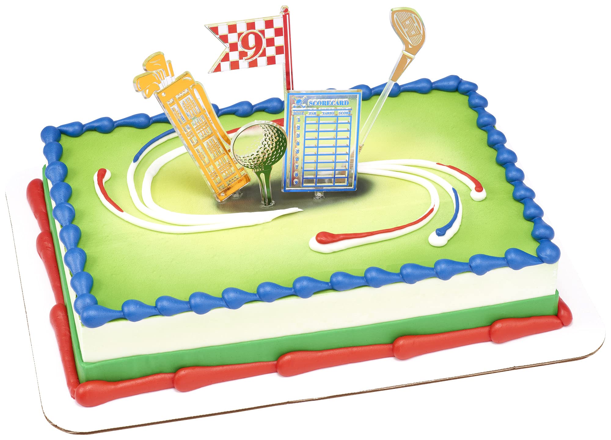 Decopac Golf Cake Topper Kit - 5 Piece Plastic Cake Decorations for Birthday, Father's Day, Dad Gifts | Perfect for Golf-Themed Parties, Retirement Cakes & Sports Celebrations