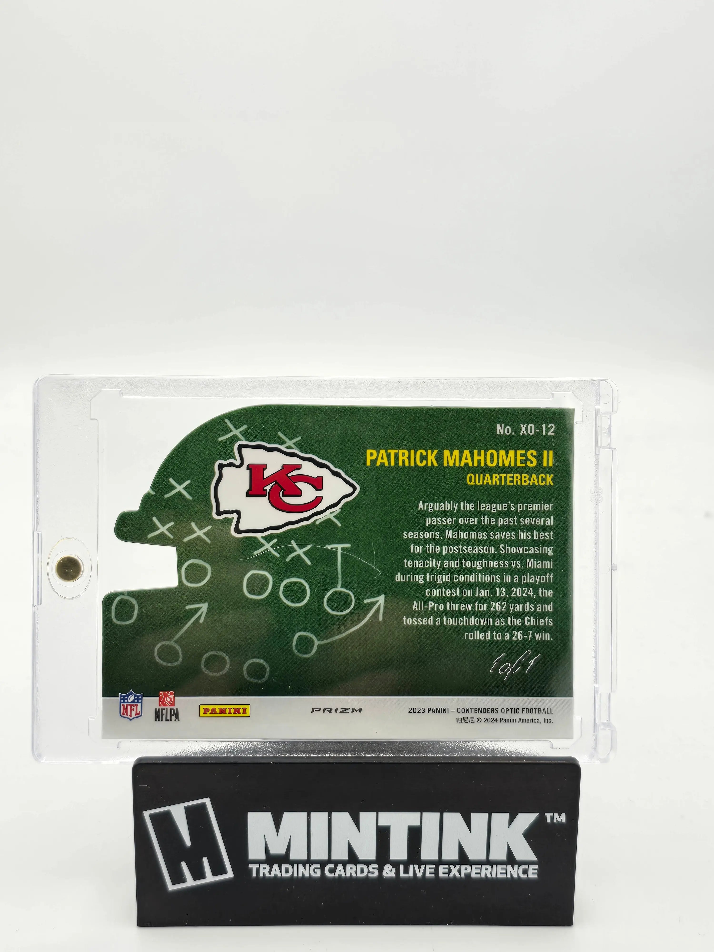 2023 Panini Contenders Patrick Mahomes Gold Superfractor X's And O's 1/1 Rare Football Trading Card - Perfect for Collectors, Sports Memorabilia & Investment - Ideal for NFL Fans, Card Collectors & Fantasy Football Enthusiasts