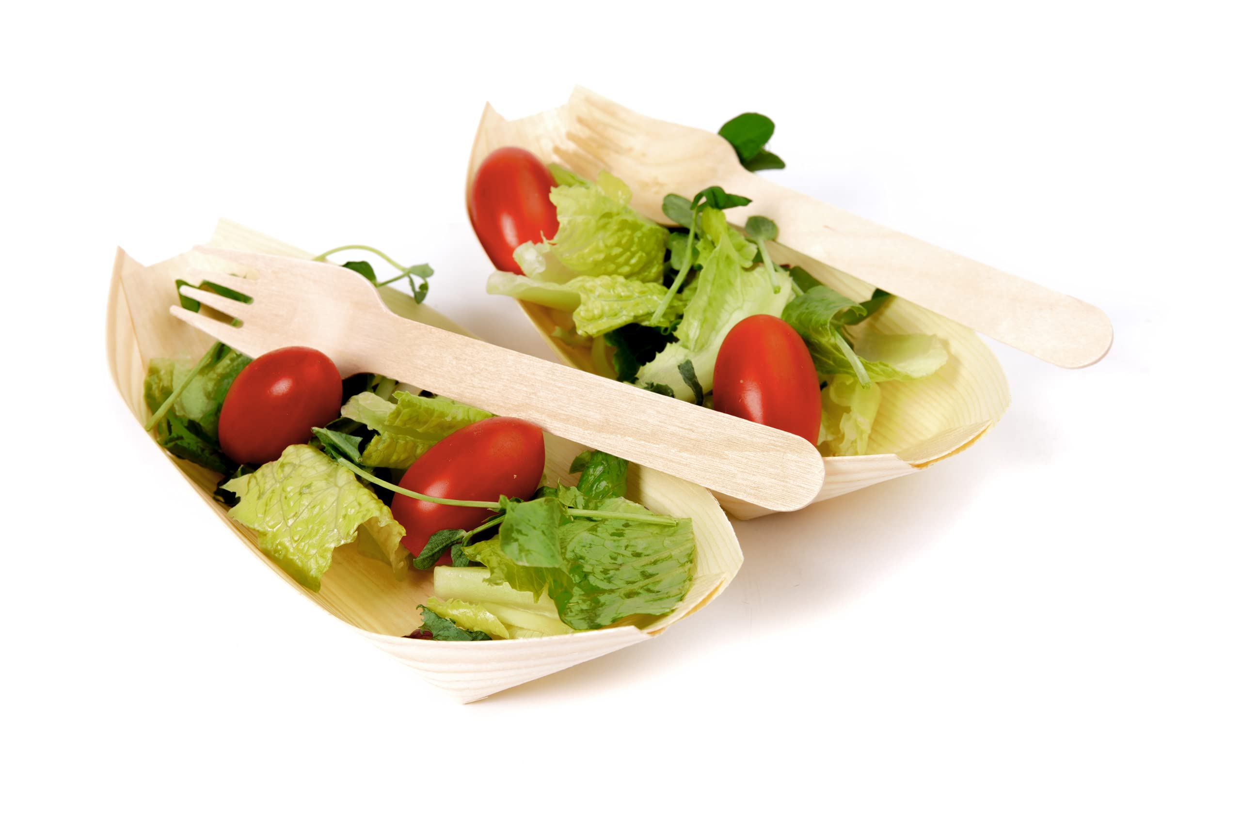 Eco-Friendly Disposable Wooden Forks - 250ct Biodegradable Plain Utensils for Parties, Picnics & Catering | Perfect Stix Green Fork 158-250ct