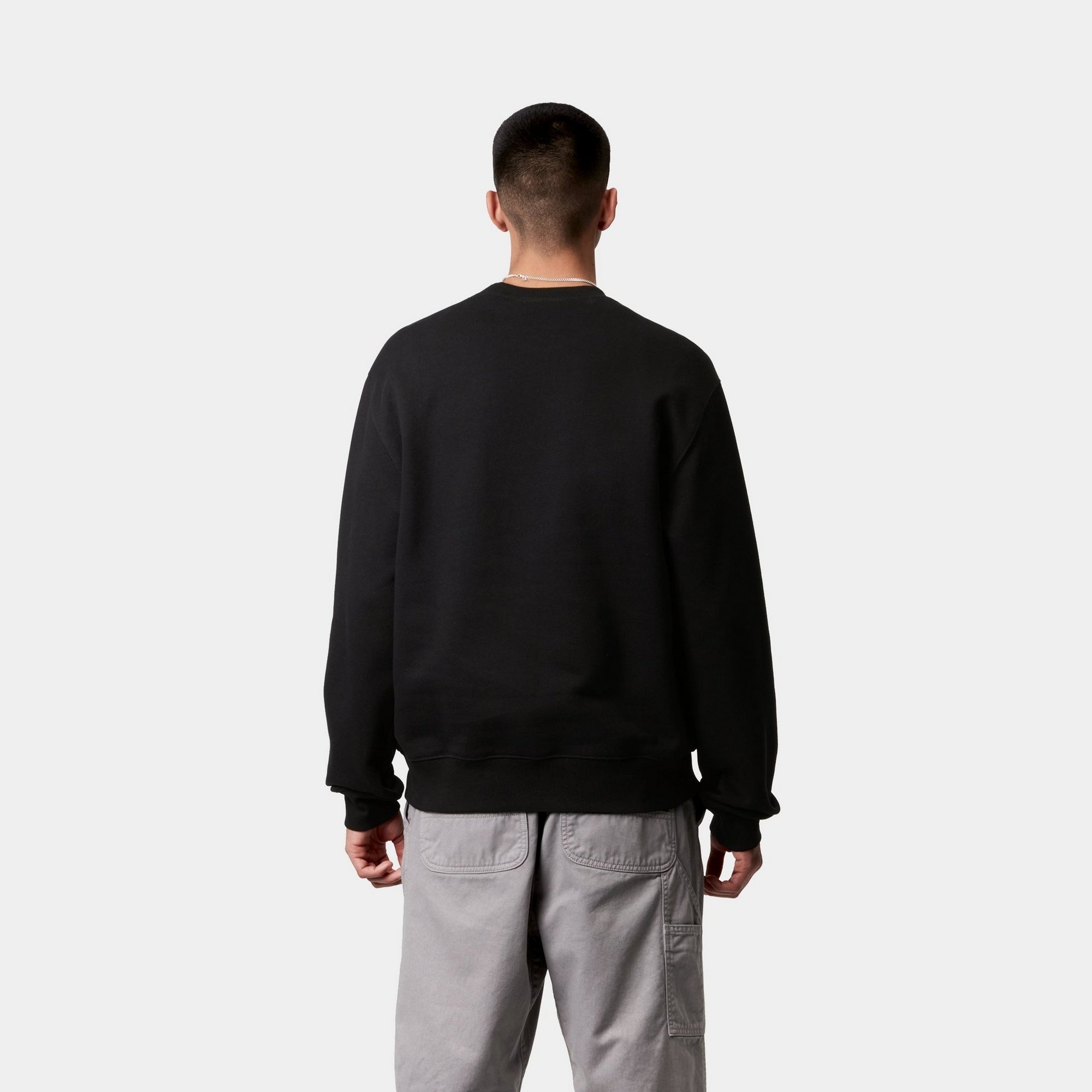Stylish Black Rivet Script Sweatshirt for Women & Men - Cozy Pullover for Casual Outfits, Streetwear & Fall Fashion