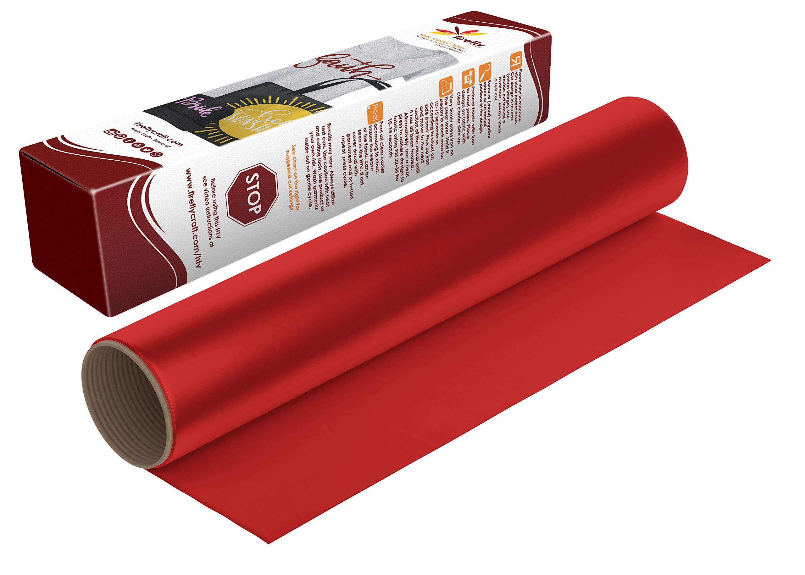 Red Heat Transfer Vinyl (HTV) Sheets - 12