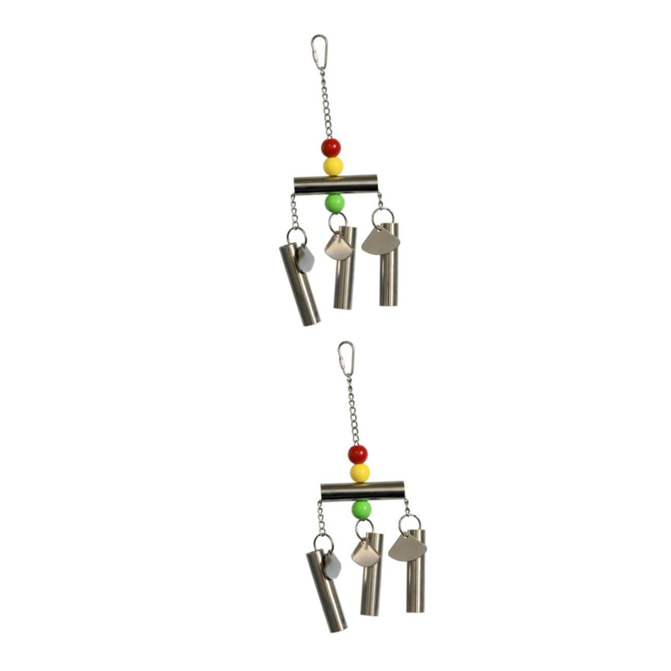 iplusmile 2pcs Stainless Steel Parrot Toy with Bell - Fun Squirrel & Cage Accessories for Pet Birds - Perfect for Playtime & Training in Bird Cages