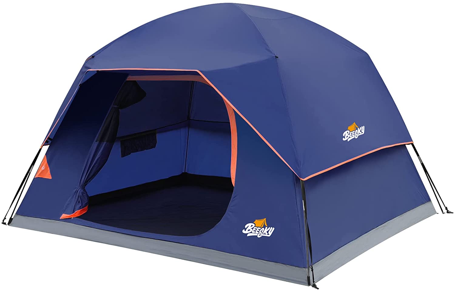 Beesky Waterproof 6-8 Person Camping Tent - Windproof Family Dome Tent with Removable Rain Fly & Large Mesh Windows - Easy Setup & Portable Carry Bag - Perfect for Outdoor Adventures, Family Camping Trips & Backyard Camping