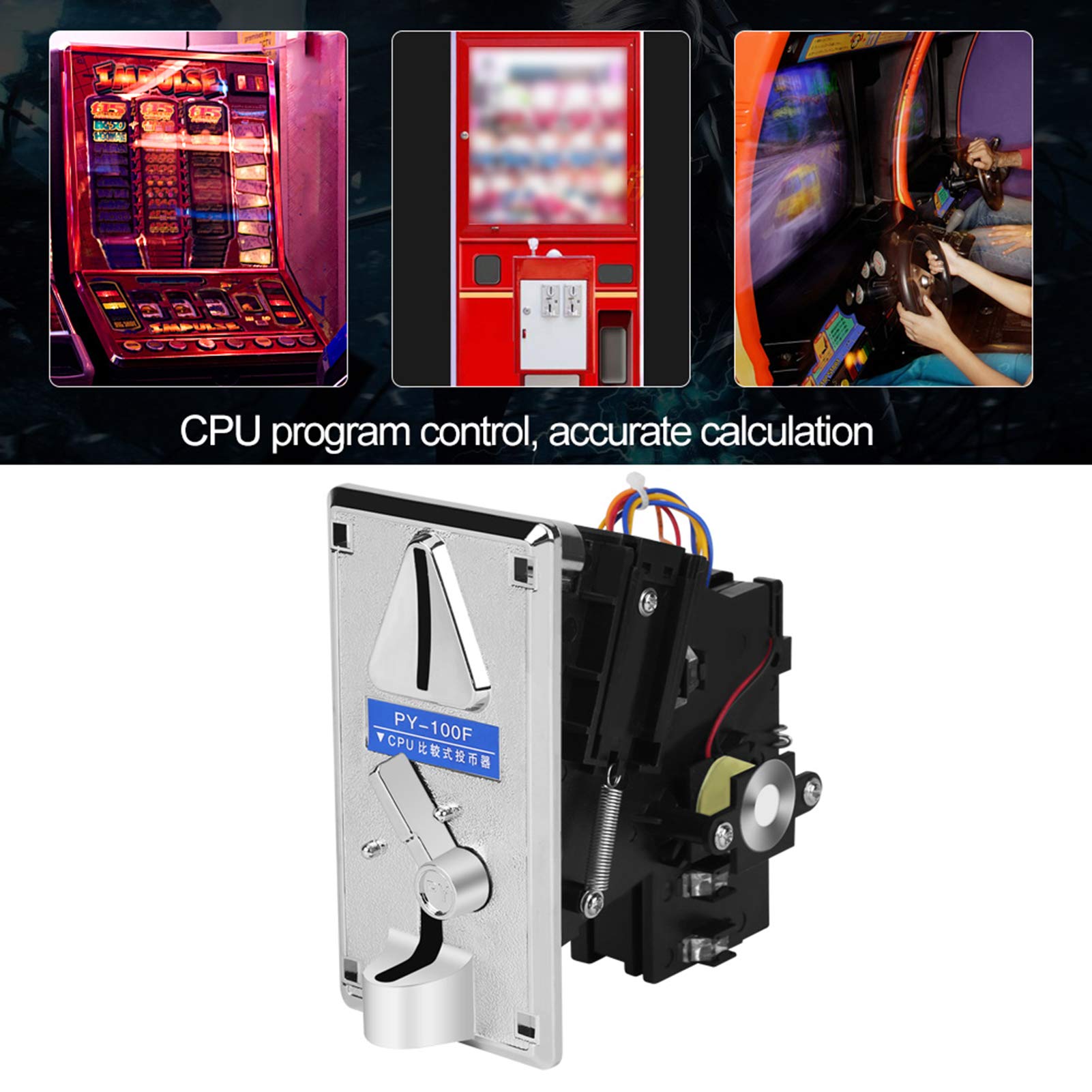 HURRISE Operated Timer Controller Board - Game Mechanism Vending Machine Parts Selector | Convenient Acceptor for Arcade & Amusement Park Machines | Perfect for Coin-Op Gaming & Prize Dispensing Systems