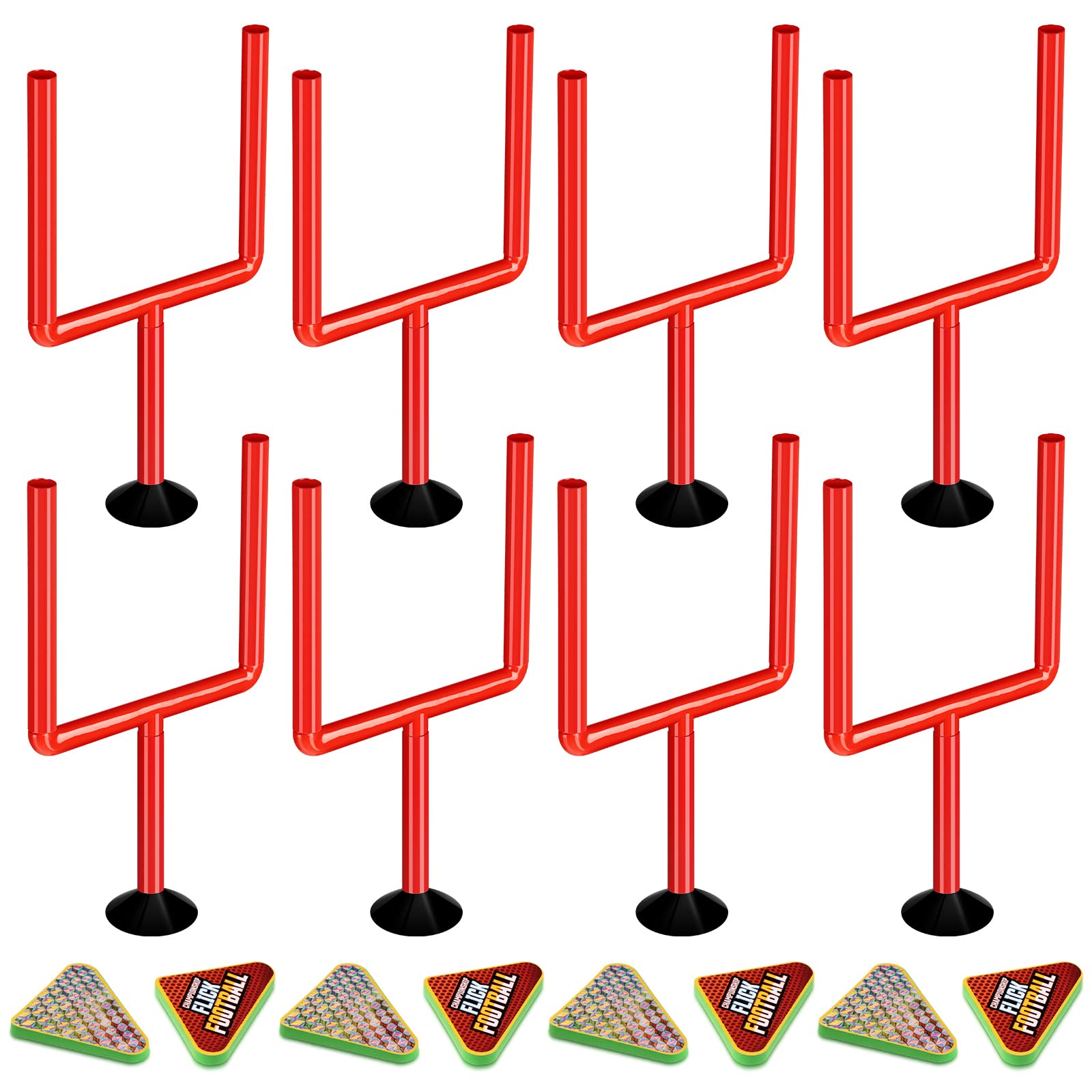 Chuangdi 16 Pcs Mini Tabletop Football Game Set with Posts & Plastic Balls - Fun Indoor Sports Toys for Kids, Birthday Party Favors & Gifts | Perfect for Playrooms, Family Game Nights & Football-Themed Parties