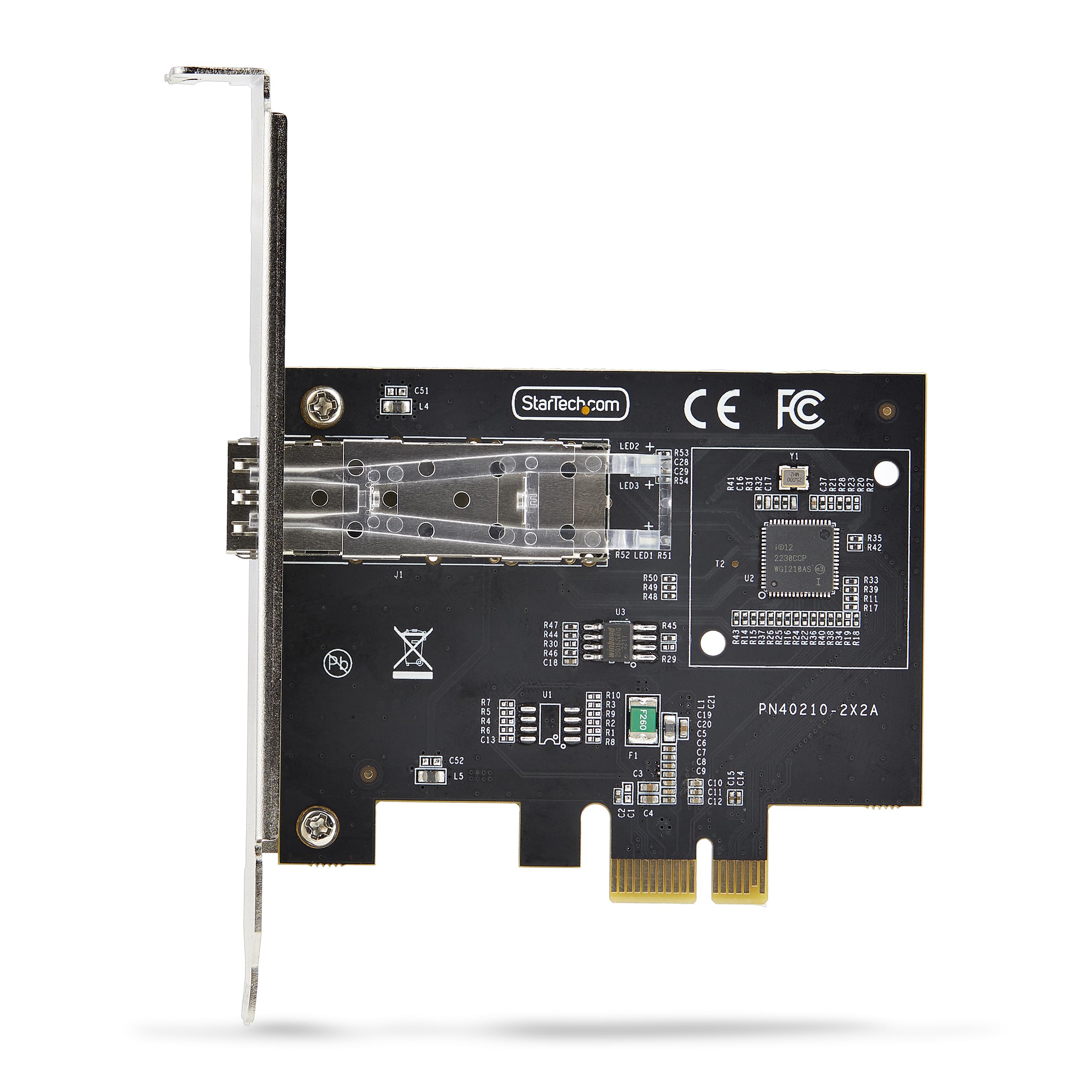 StarTech.com 1-Port Gigabit Ethernet SFP Network Card - PCIe 2.1 x1, Intel I210-IS Controller, 1000BASE-T Copper & Fiber Optic Support - Single-Port Gigabit NIC for Desktop & Server Backplanes (P011GI-NETWORK-CARD) | Ideal for High-Speed Networking, Data Centers & Enterprise Servers