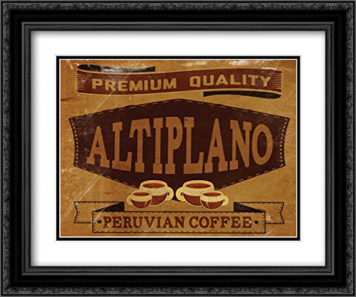 Jason Giacopelli 17x15 Black Ornate Framed Double Matted Museum Art Print - Peruvian Coffee Painting - Perfect for Living Room, Dining Room & Office Wall Decor