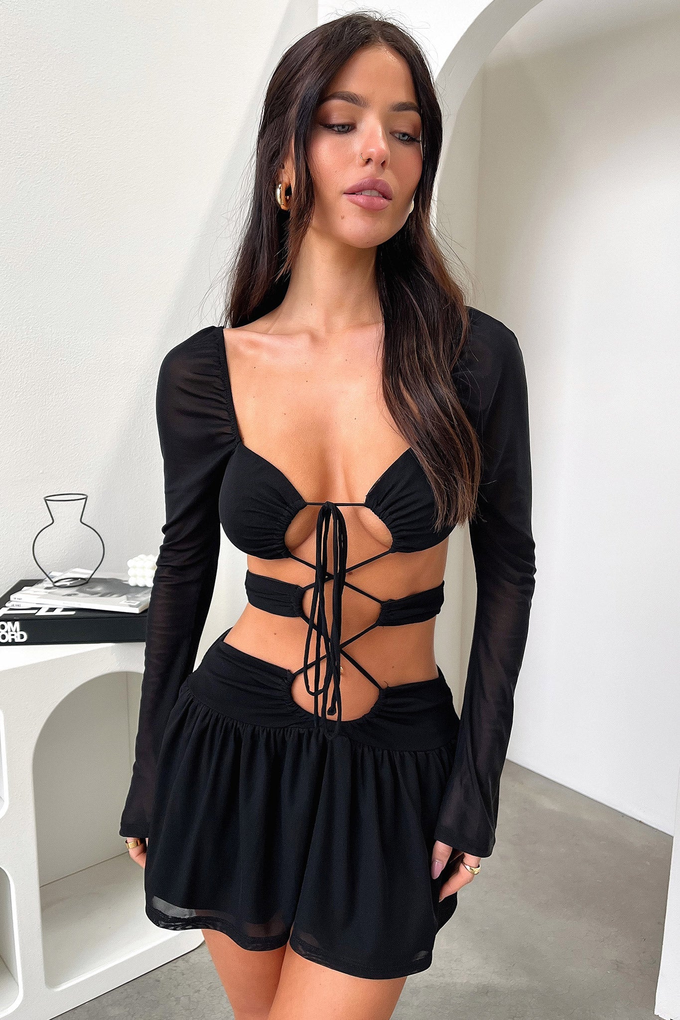 Ileana Black Dress for Women - Elegant & Comfortable Formal Wear for Parties, Weddings & Office