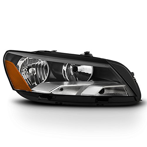AKKON Replacement Headlight Assembly for 2006-2010 Volkswagen Passat B6 - Right Passenger Side Halogen Headlamp - Perfect for Night Driving & Foggy Conditions