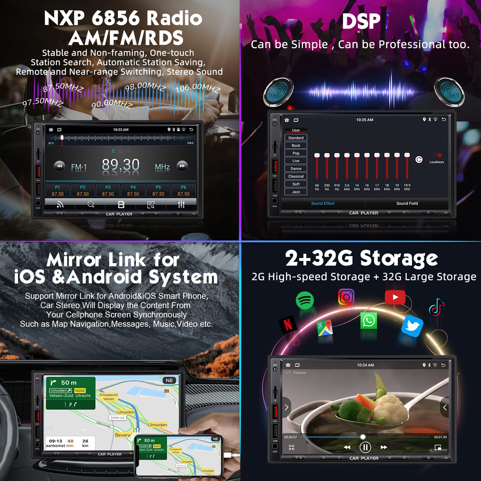 SEMAITU DAB Car Stereo with 7