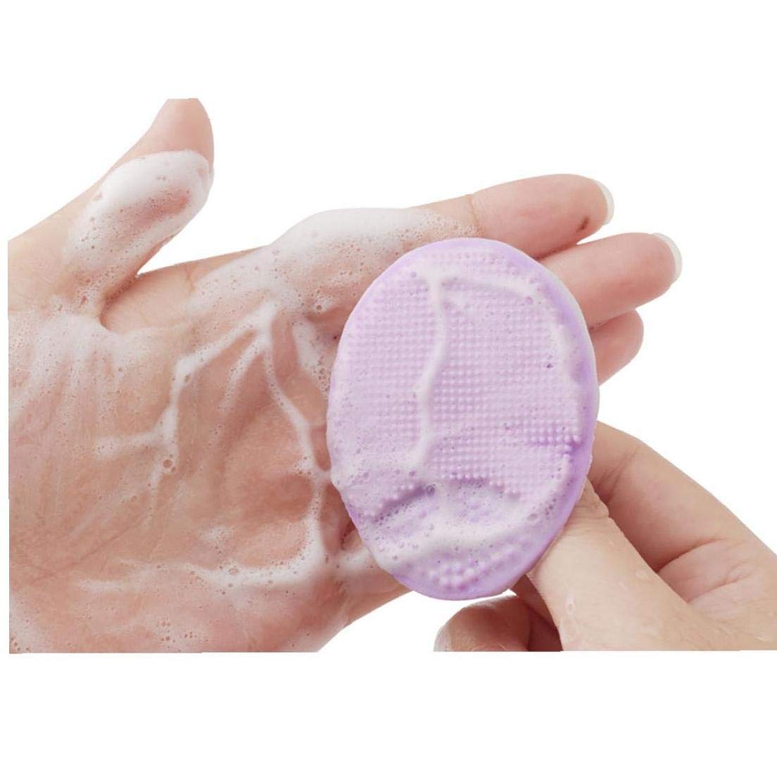 Soft Silicone Face Scrubber for Blackhead Removal - Exfoliating Shower Brush (Purple) - Perfect for Spa & Skincare Routine