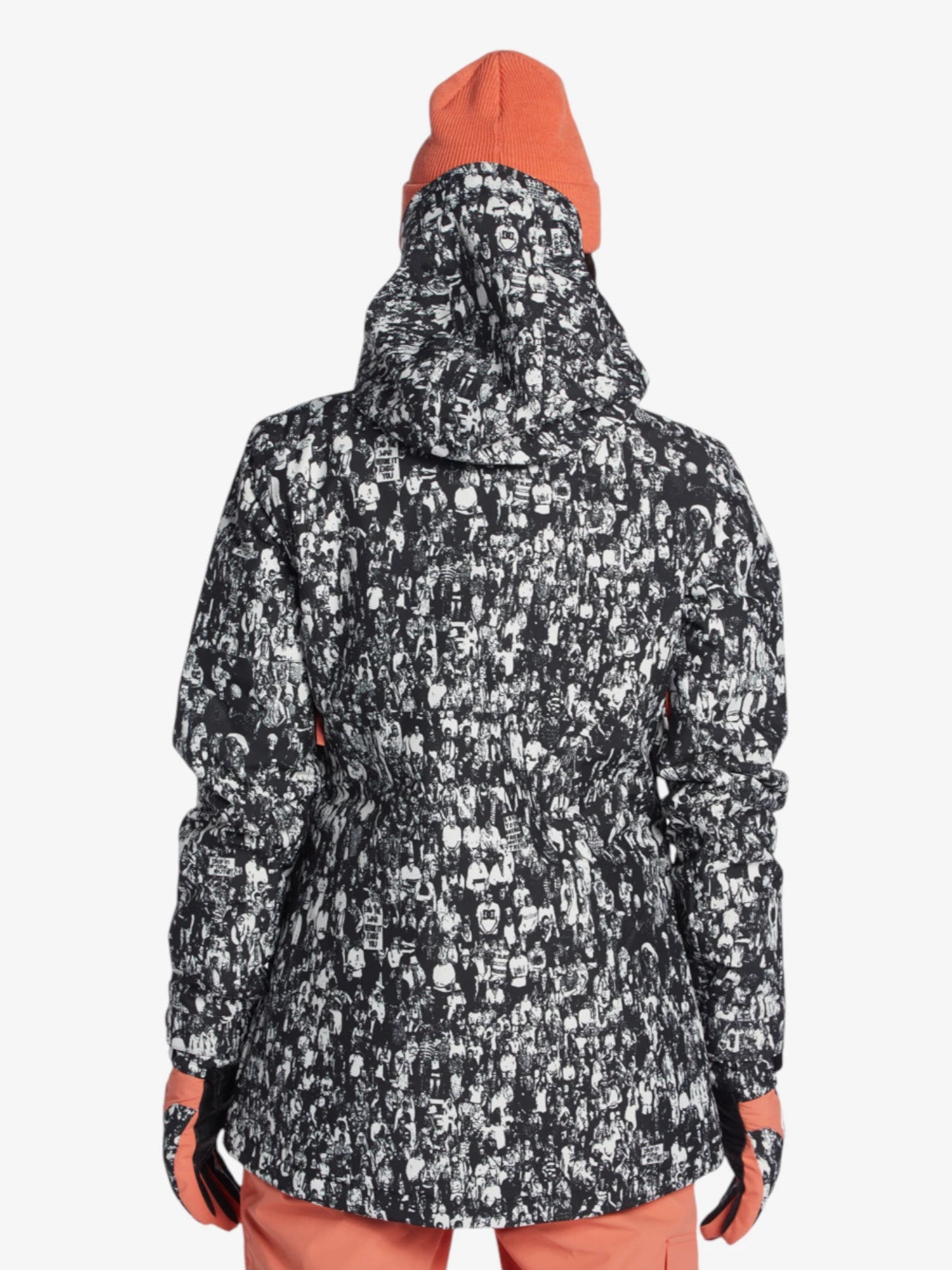 DC Women's Snow Cruiser Jacket - Black & White Print - Waterproof Winter Coat for Skiing, Snowboarding & Outdoor Adventures