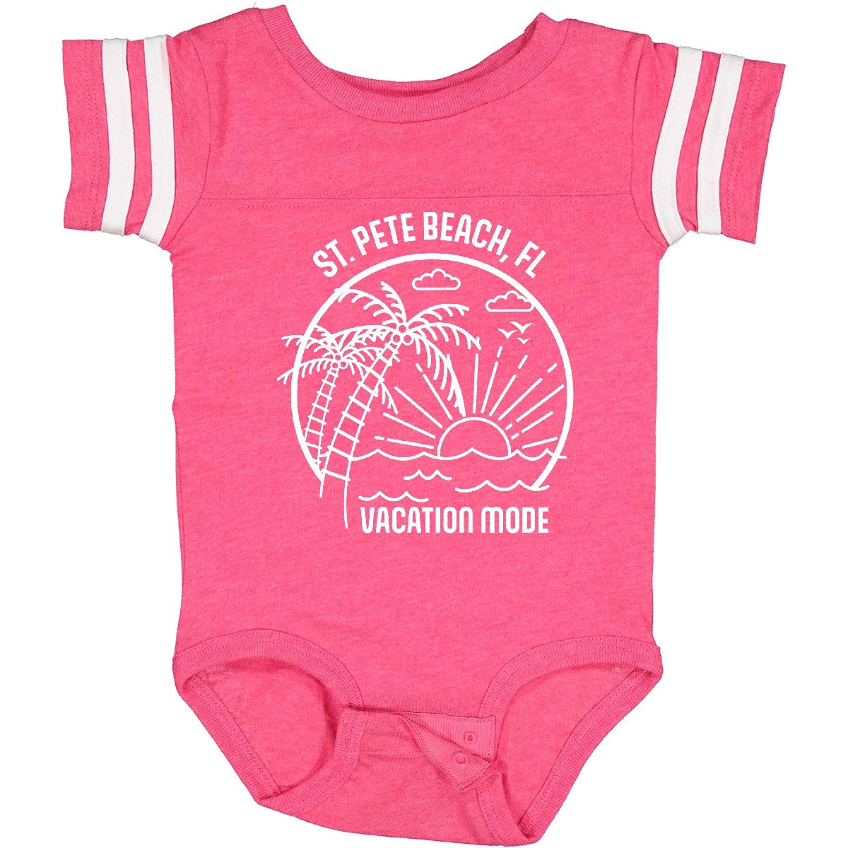 Inktastic Summer Vacation Mode St. Pete Beach Florida Baby Bodysuit - Cute Florida Beach Outfit for Infants & Toddlers - Perfect for Beach Trips, Family Vacations & Photo Shoots