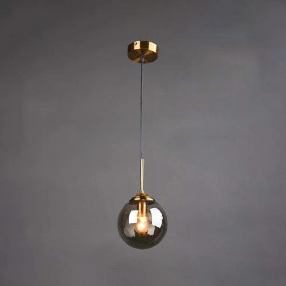 Modern Semi-Transparent Glass Single Bulb Minimalist Pendant Light - Perfect for Kitchen Island, Dining Room, or Bedroom Lighting