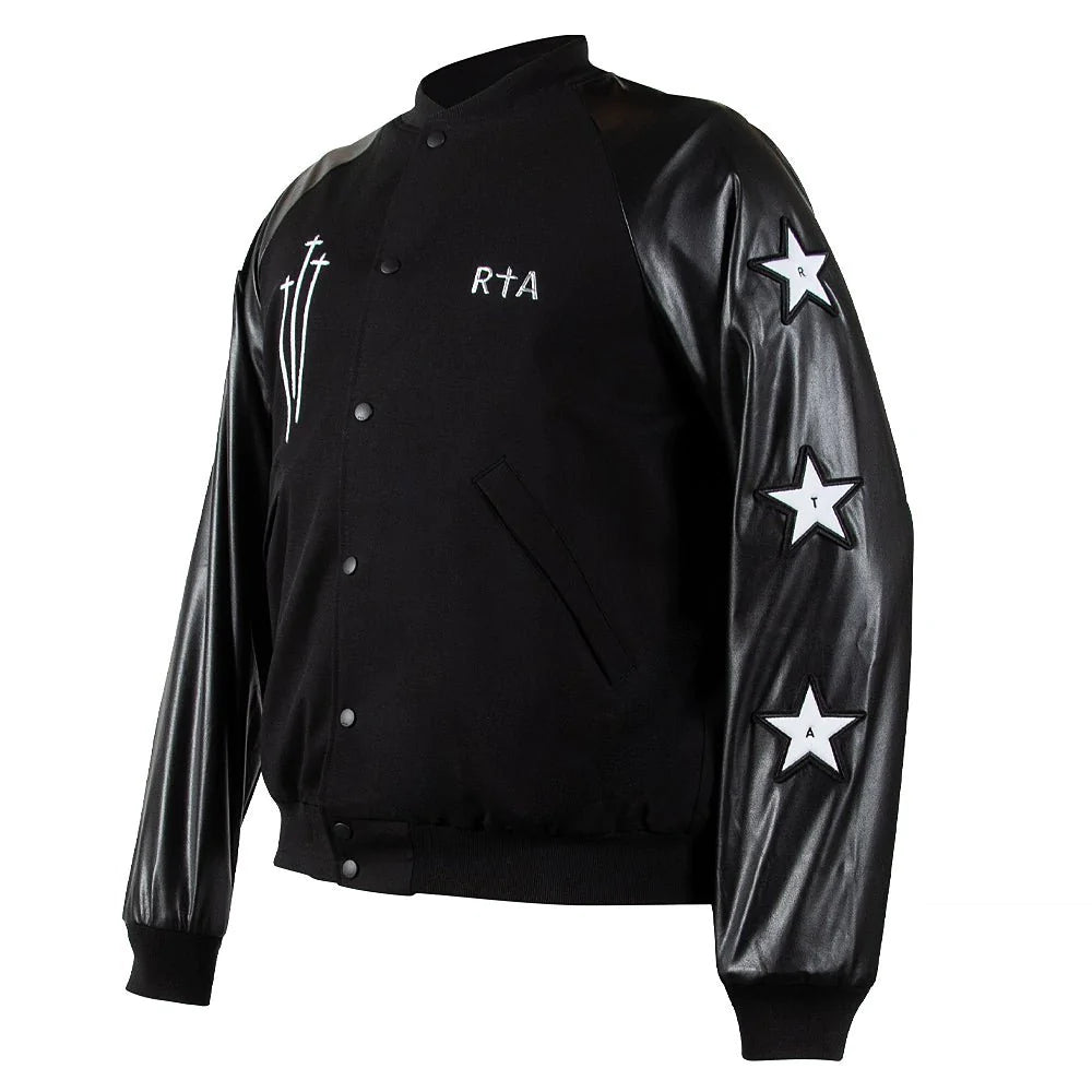 RtA Atticus Varsity Jacket - Vintage Style Baseball Jacket for Men | Fashionable Letterman Jacket for Casual Wear & Street Style Outfits