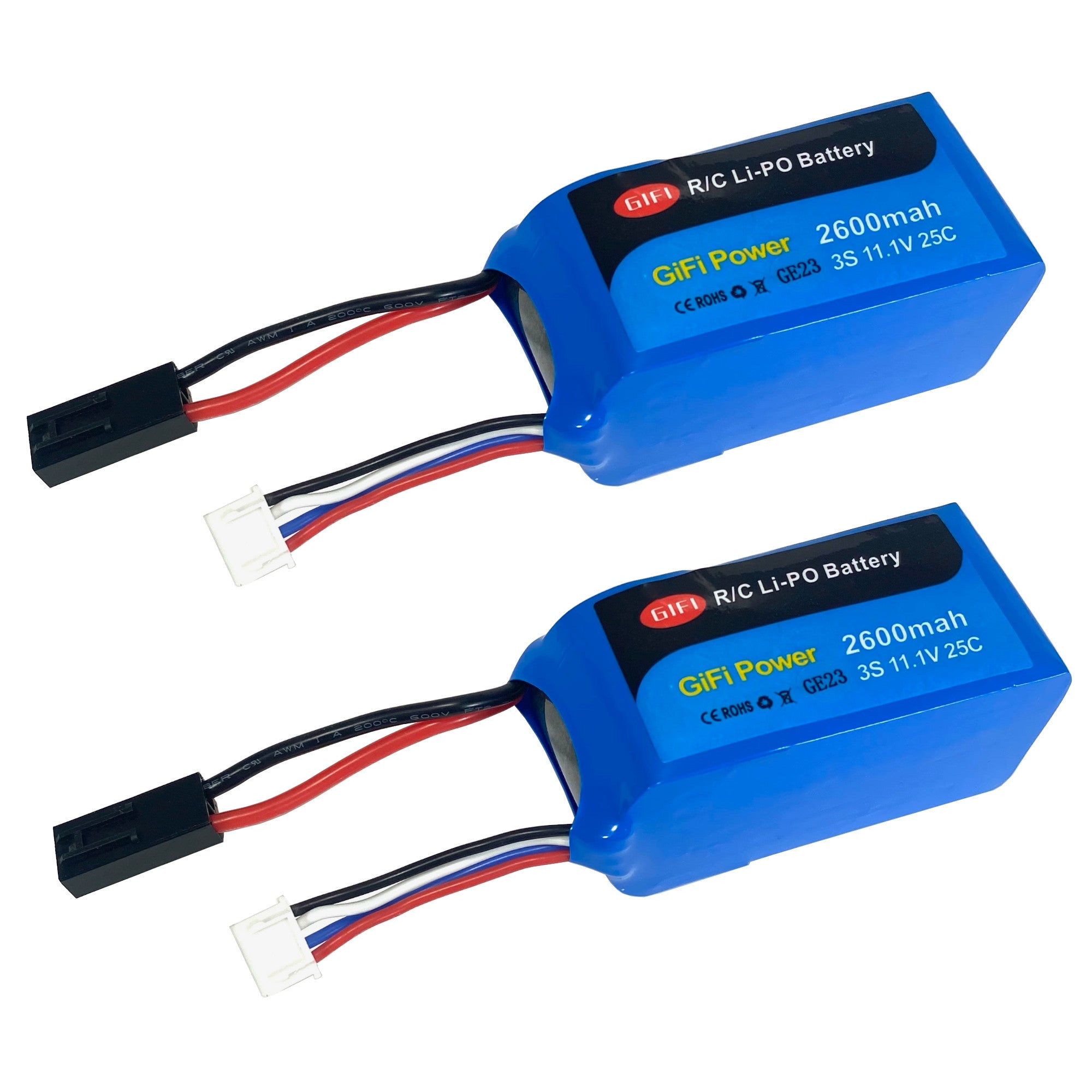 High Capacity 2600mAh 11.1V 20C LiPo Battery Replacement for Parrot AR.Drone 2.0 & 1.0 - Extended Flight Time for Aerial Photography and FPV Racing