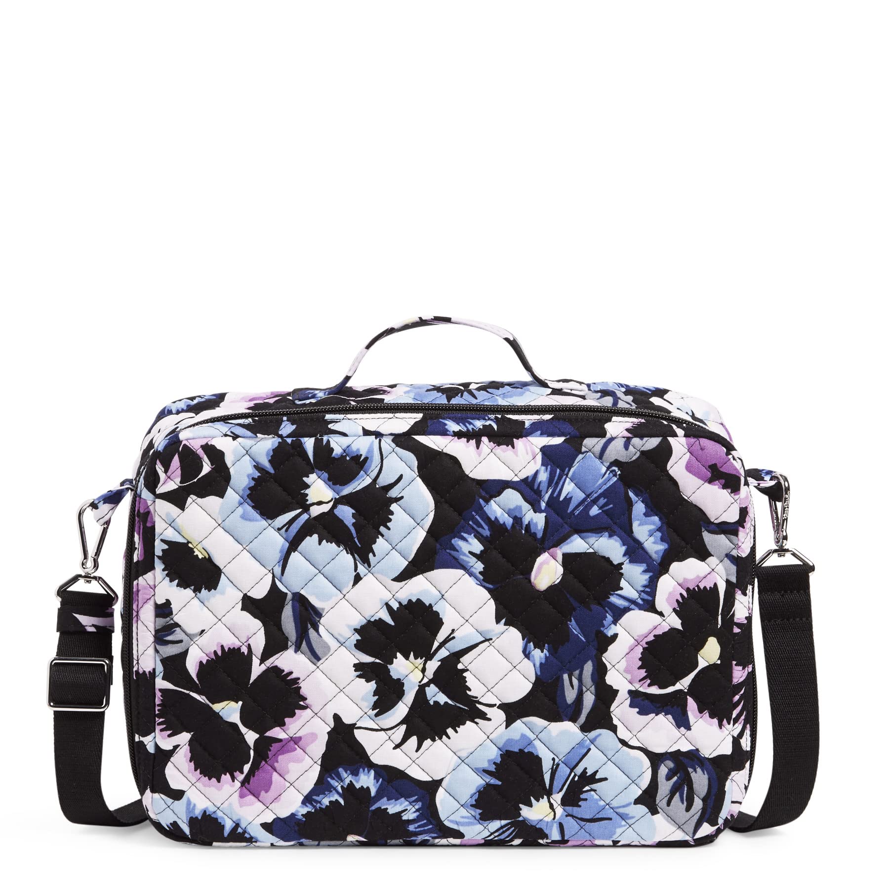 Vera Bradley Women's Cotton Grand Vanity Toiletry Makeup Organizer Case Bag - Perfect for Travel, Gym & Daily Cosmetics Storage